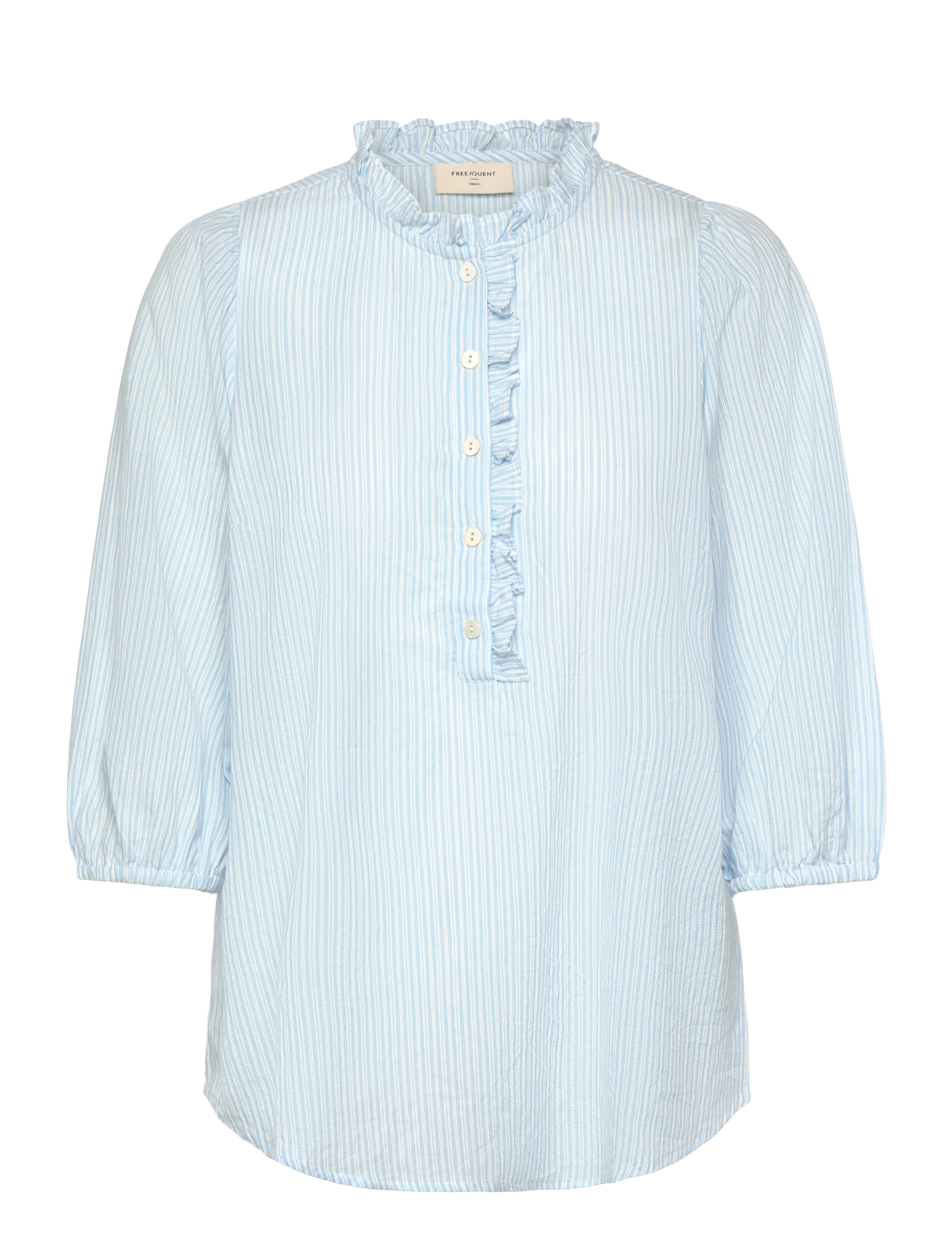 FREE/QUENT FQROLLY-BLOUSE - Bluser - CHAMBRAY BLUE W STAR OFF-WHITE / blue