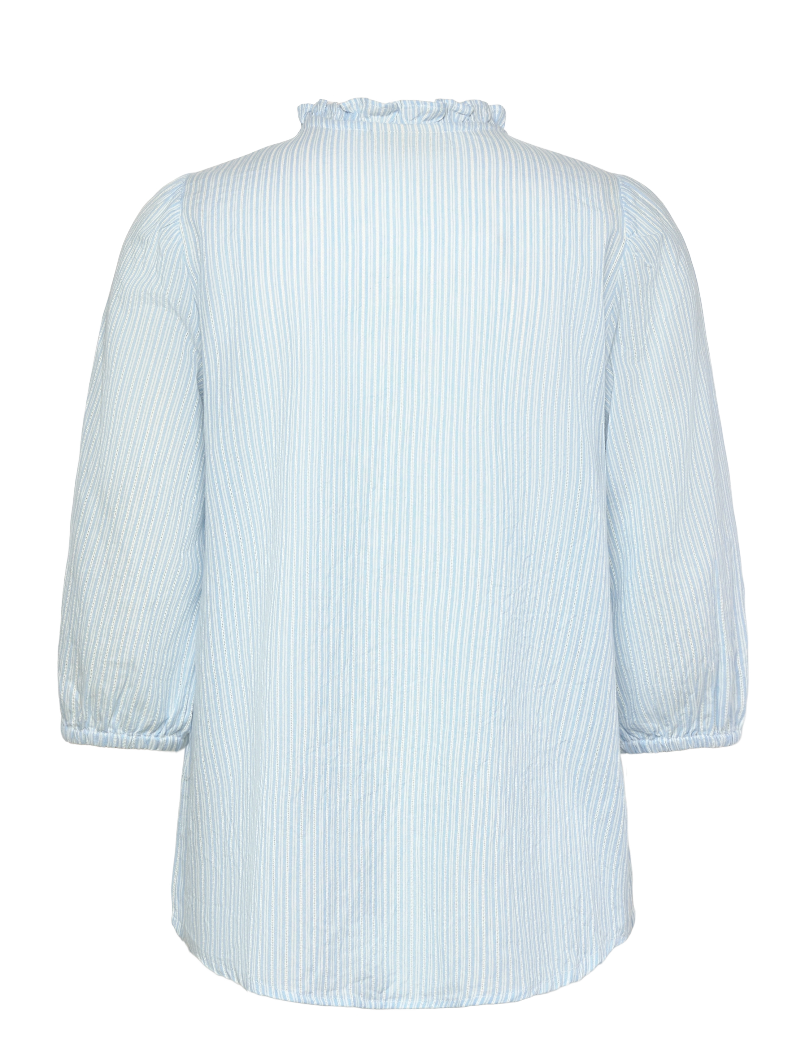 FREE/QUENT - FQROLLY-BLOUSE - pikkade varrukatega pluusid - chambray blue w star off-white - 2