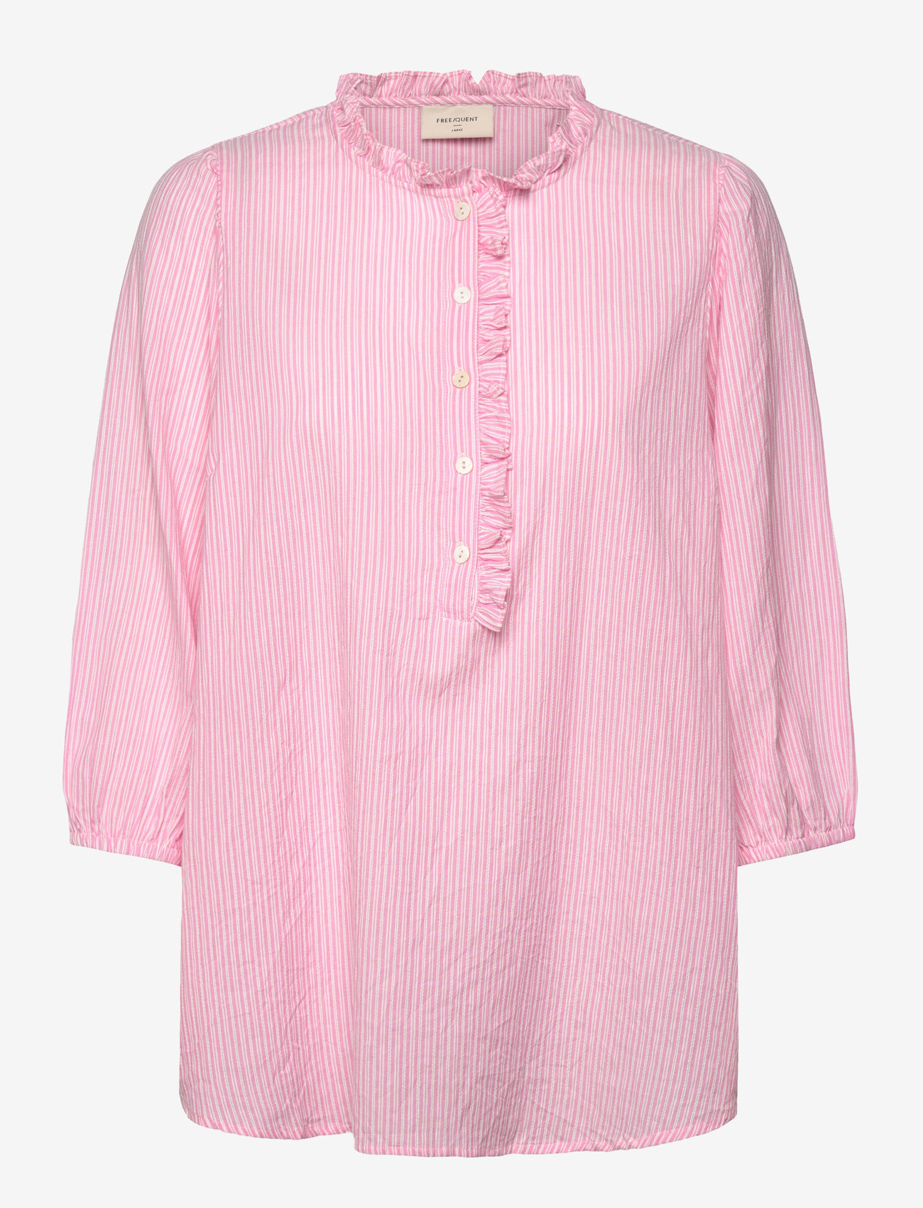 FREE/QUENT - FQROLLY-BLOUSE - langärmlige blusen - fuchsia pink w. star off-white - 0