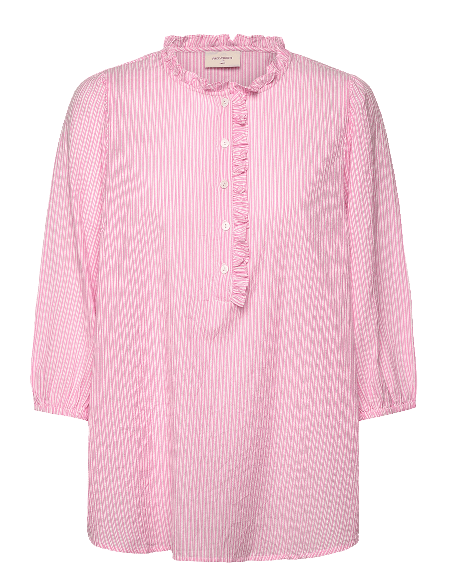 FREE/QUENT - FQROLLY-BLOUSE - pikkade varrukatega pluusid - fuchsia pink w. star off-white - 0