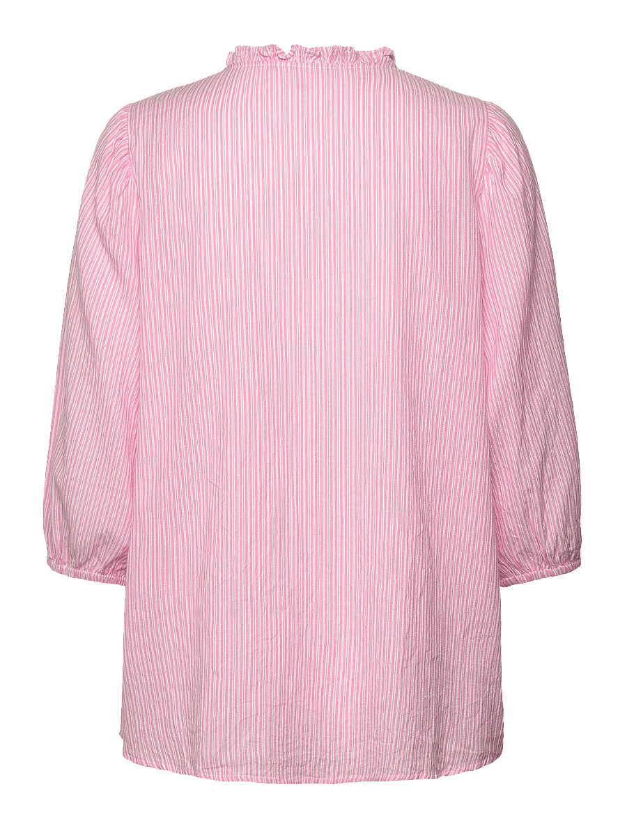 FREE/QUENT - FQROLLY-BLOUSE - pikkade varrukatega pluusid - fuchsia pink w. star off-white - 1