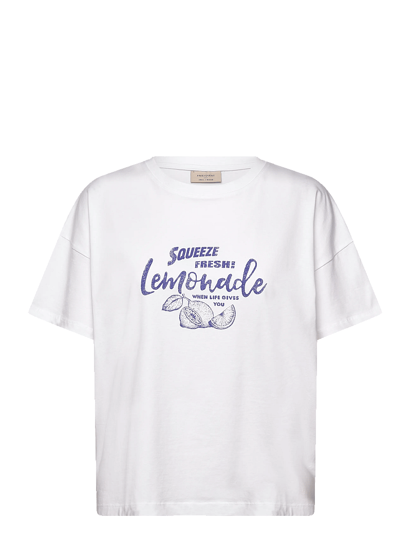 FREE/QUENT - T-shirt - t-shirts - brilliant white w deep ultrama - 1