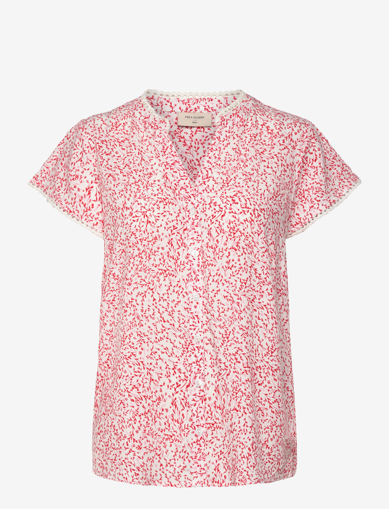 FREE/QUENT - Blouse  - Ærmeløse bluser - brilliant white w. bittersweet - 0