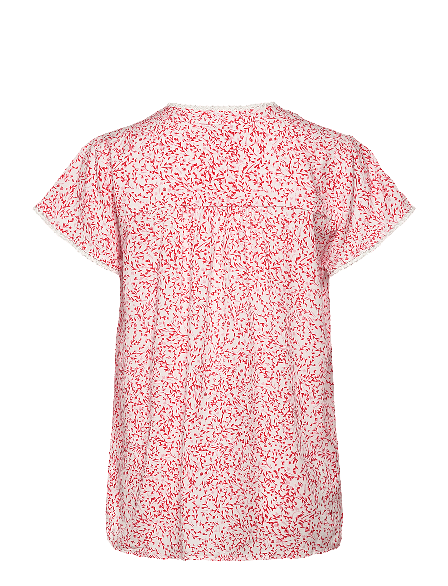FREE/QUENT - Blouse - sleeveless blouses - brilliant white w. bittersweet - 1