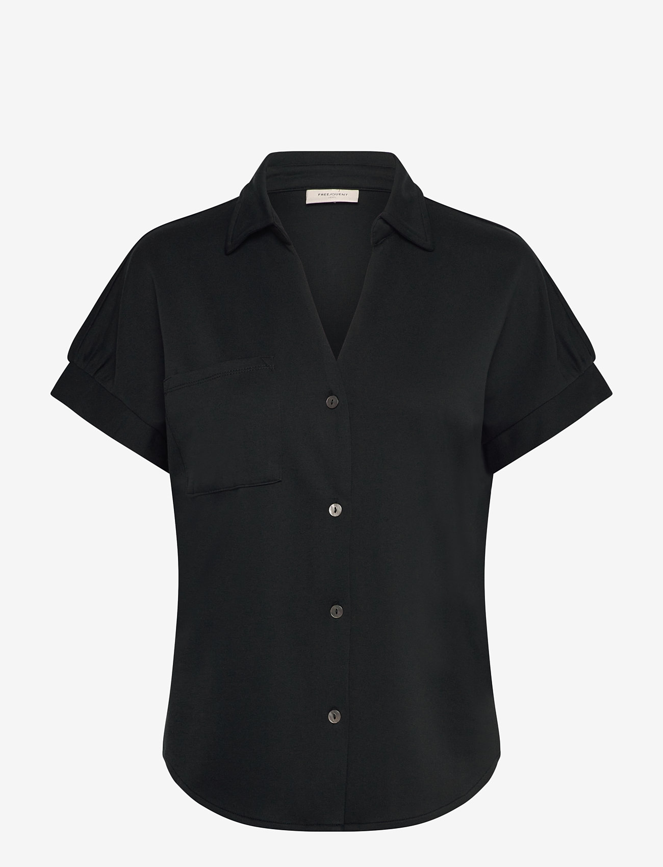 FREE/QUENT - FQRUE-BLOUSE - lühikeste varrukatega särgid - black - 0