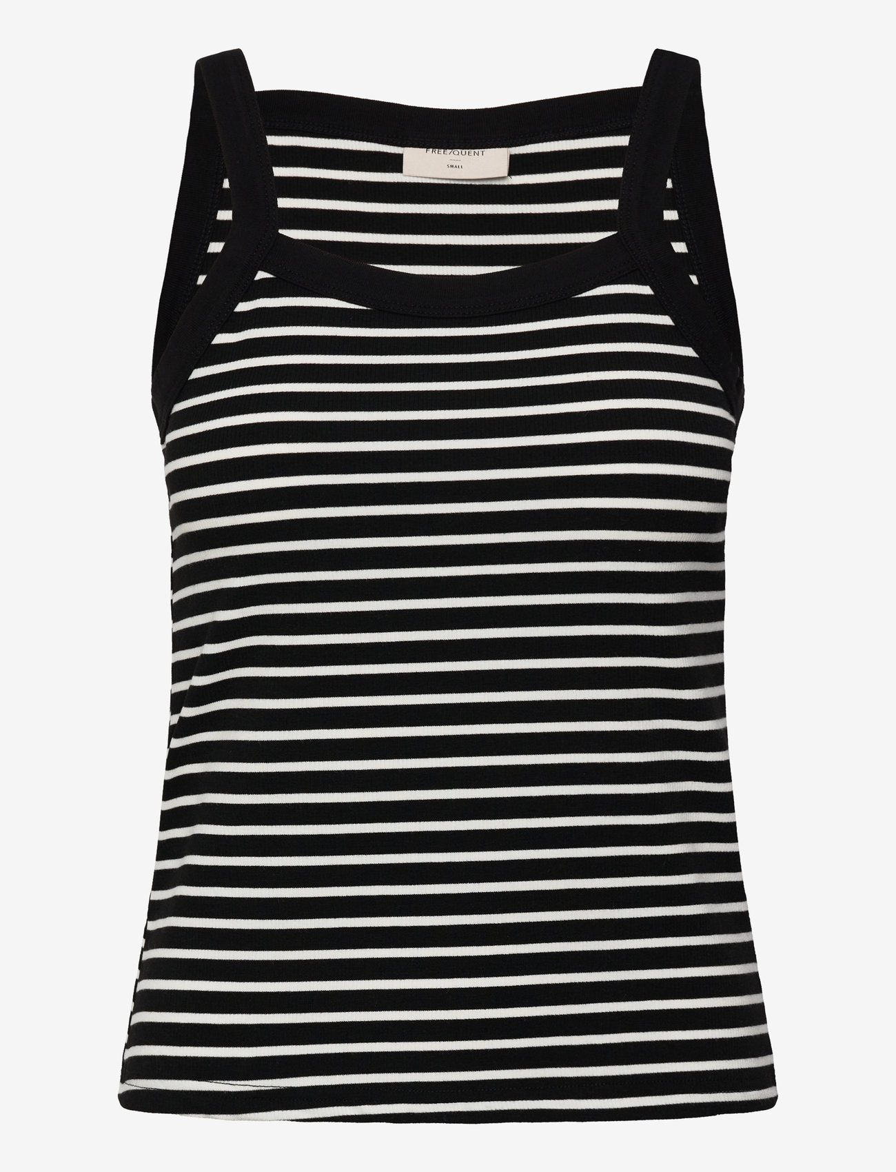 FREE/QUENT - FQZIA-TOP - topid ja varrukateta alussärgid - black w. brilliant white - 1