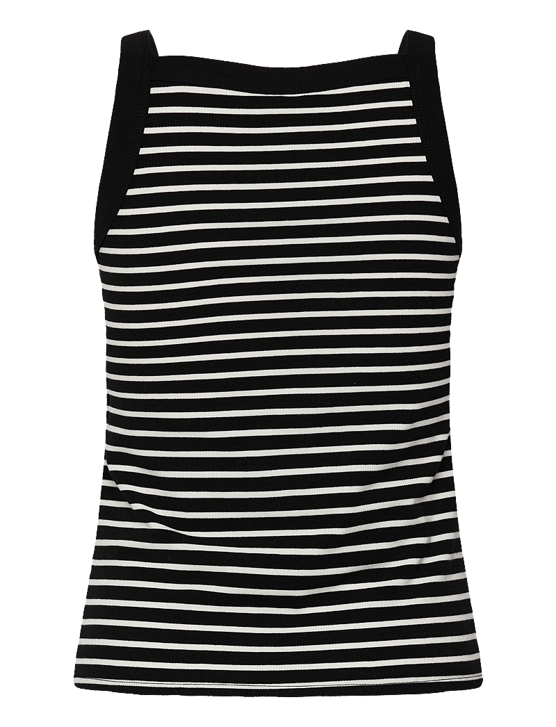 FREE/QUENT - FQZIA-TOP - topid ja varrukateta alussärgid - black w. brilliant white - 2