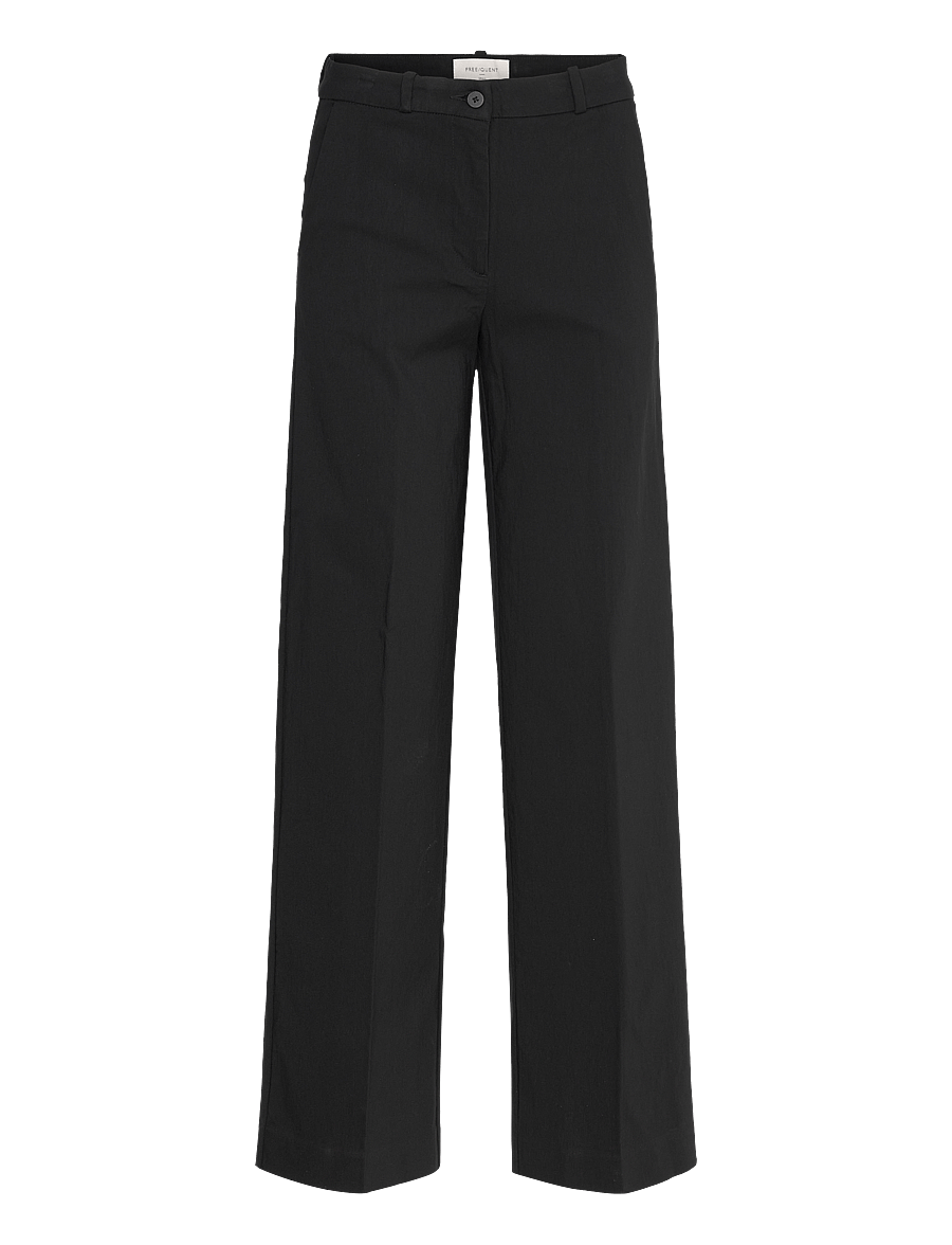 FREE/QUENT - FQSOLVEJ-PANTS - bukser med brede ben - black - 1