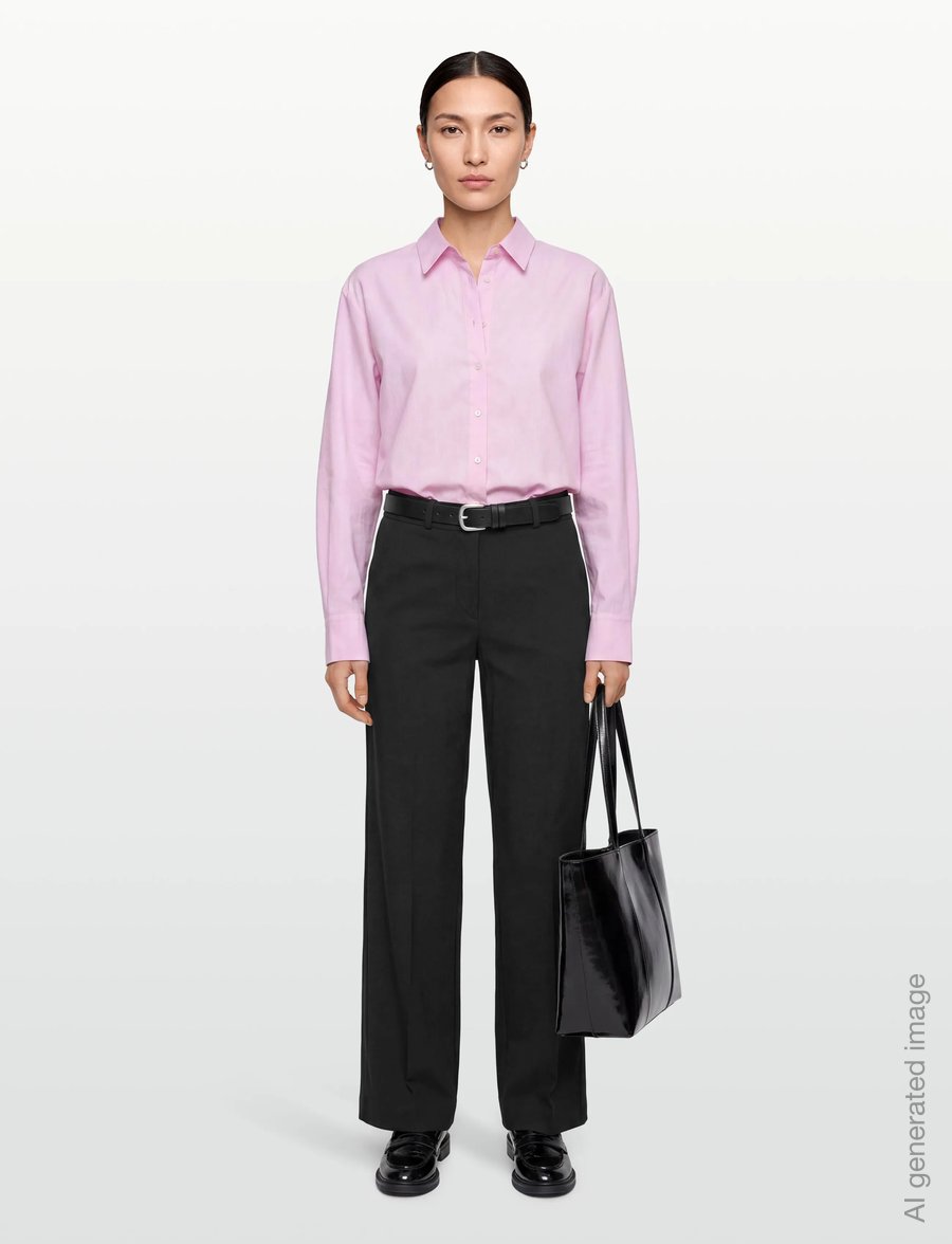 FREE/QUENT - FQSOLVEJ-PANTS - bukser med brede ben - black - 0