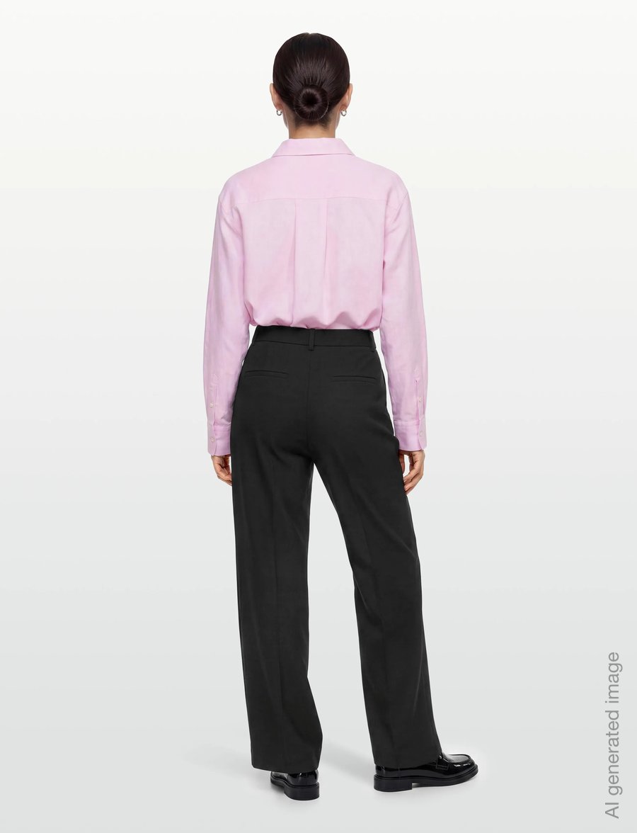 FREE/QUENT - FQSOLVEJ-PANTS - bukser med brede ben - black - 4