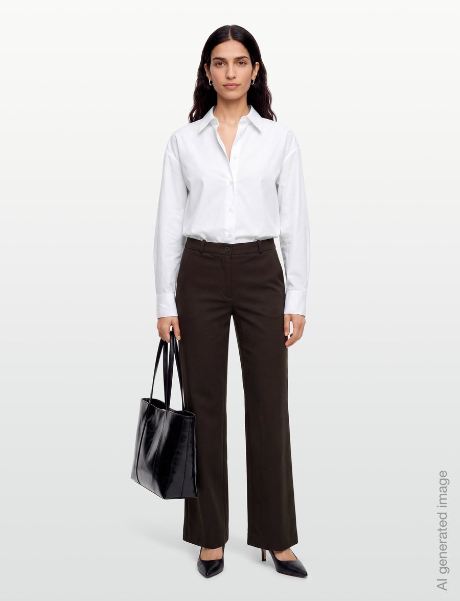 FREE/QUENT - FQSOLVEJ-PANTS - laia säärega püksid - mole - 0