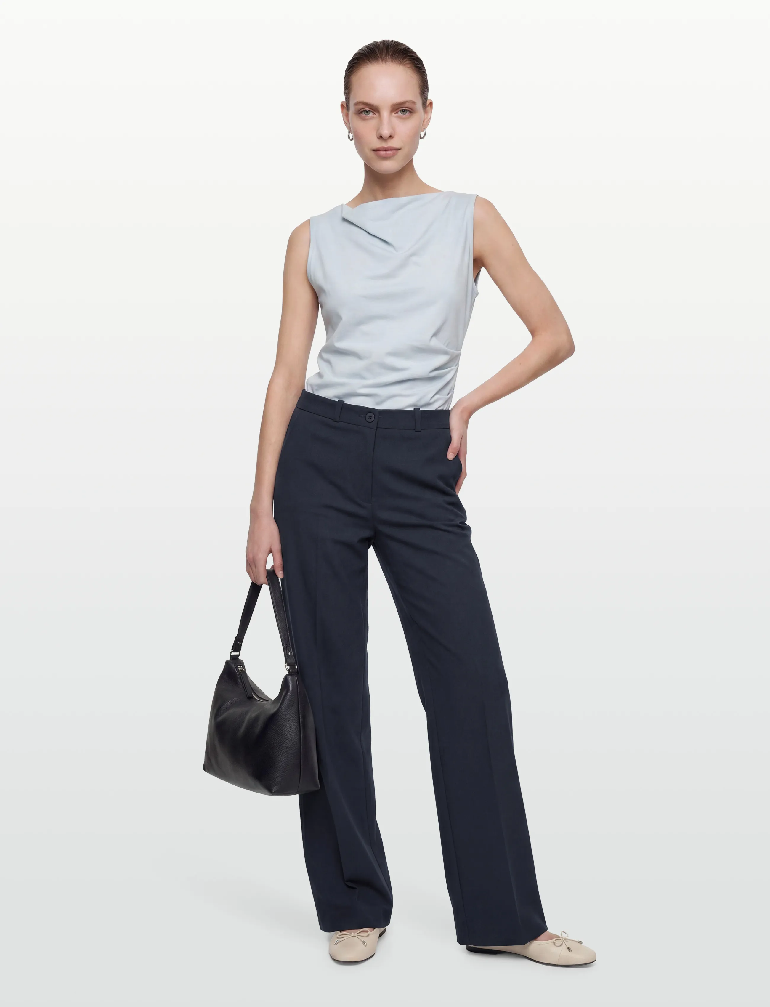 FREE/QUENT FQSOLVEJ-PANTS - Bestselgere - SALUTE / black