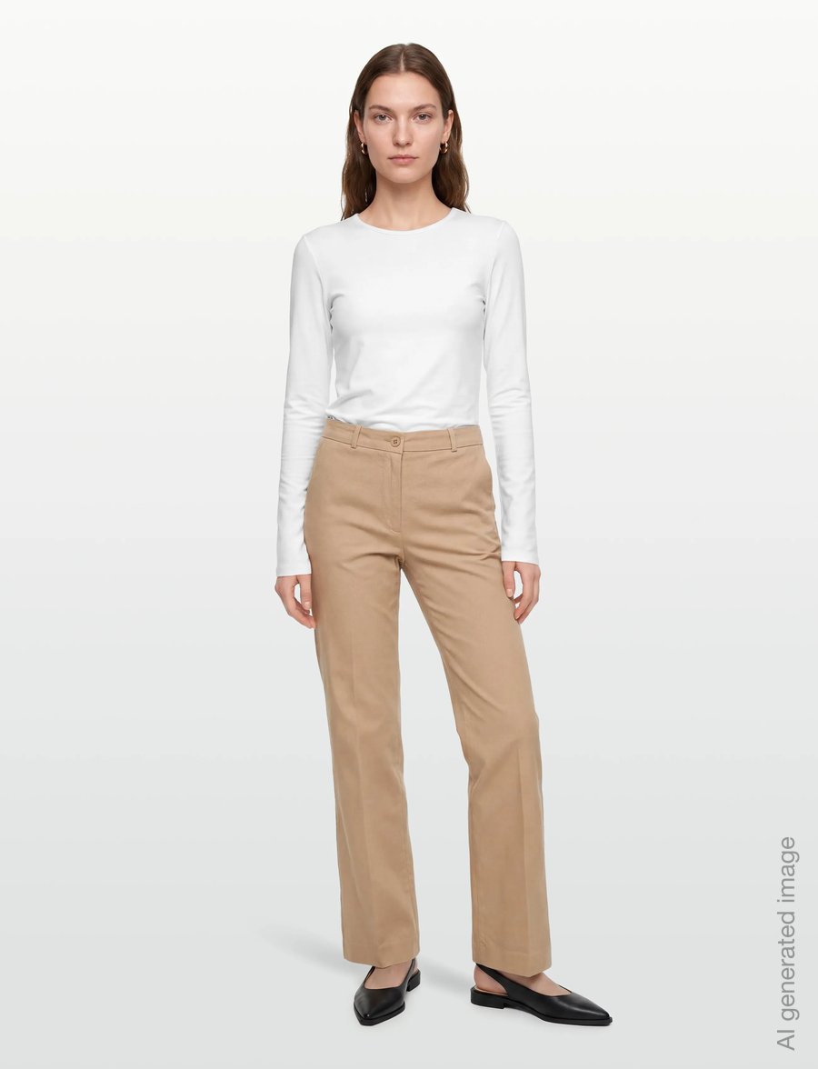 FREE/QUENT - FQSOLVEJ-PANTS - laia säärega püksid - silver mink - 0