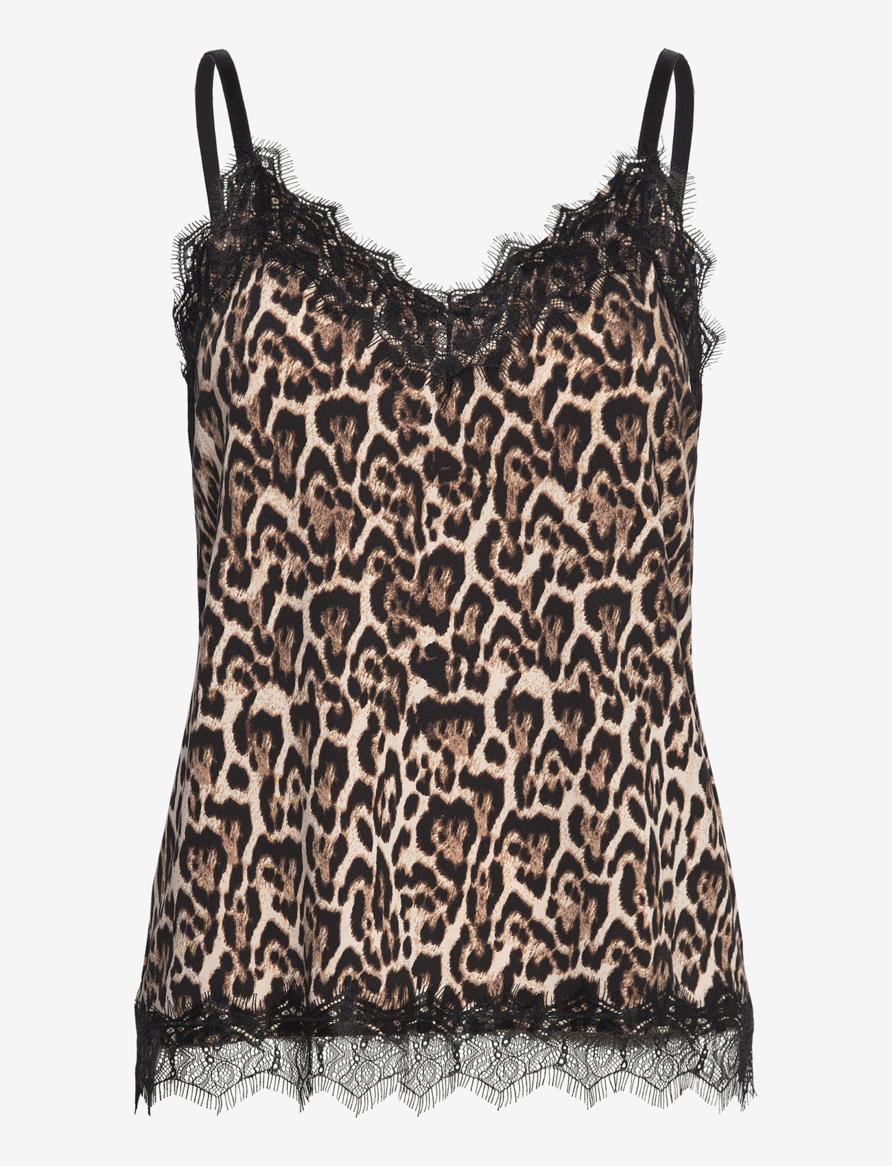 FREE/QUENT - Top from Freequent in a light material with leopard print. The top has a simple - rainy day w. silver mink - 0