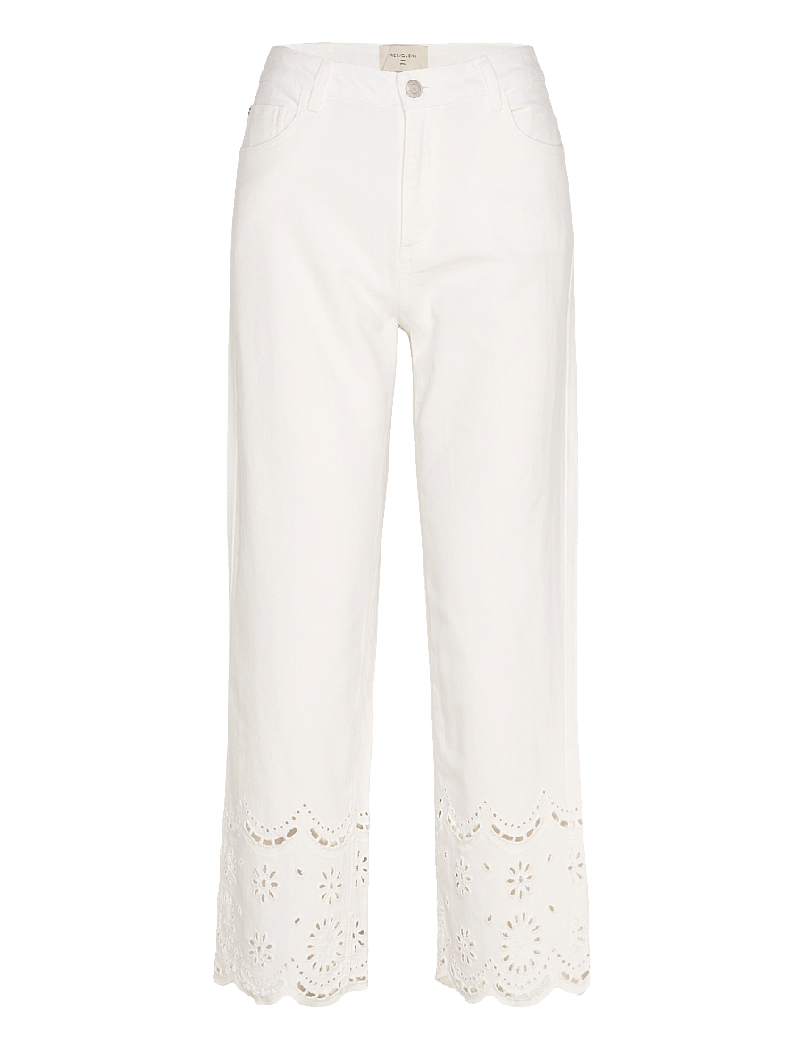 FREE/QUENT - Pants from Freequent in a lovely twill material. The pants are a classic 5-pocke - star off-white - 0