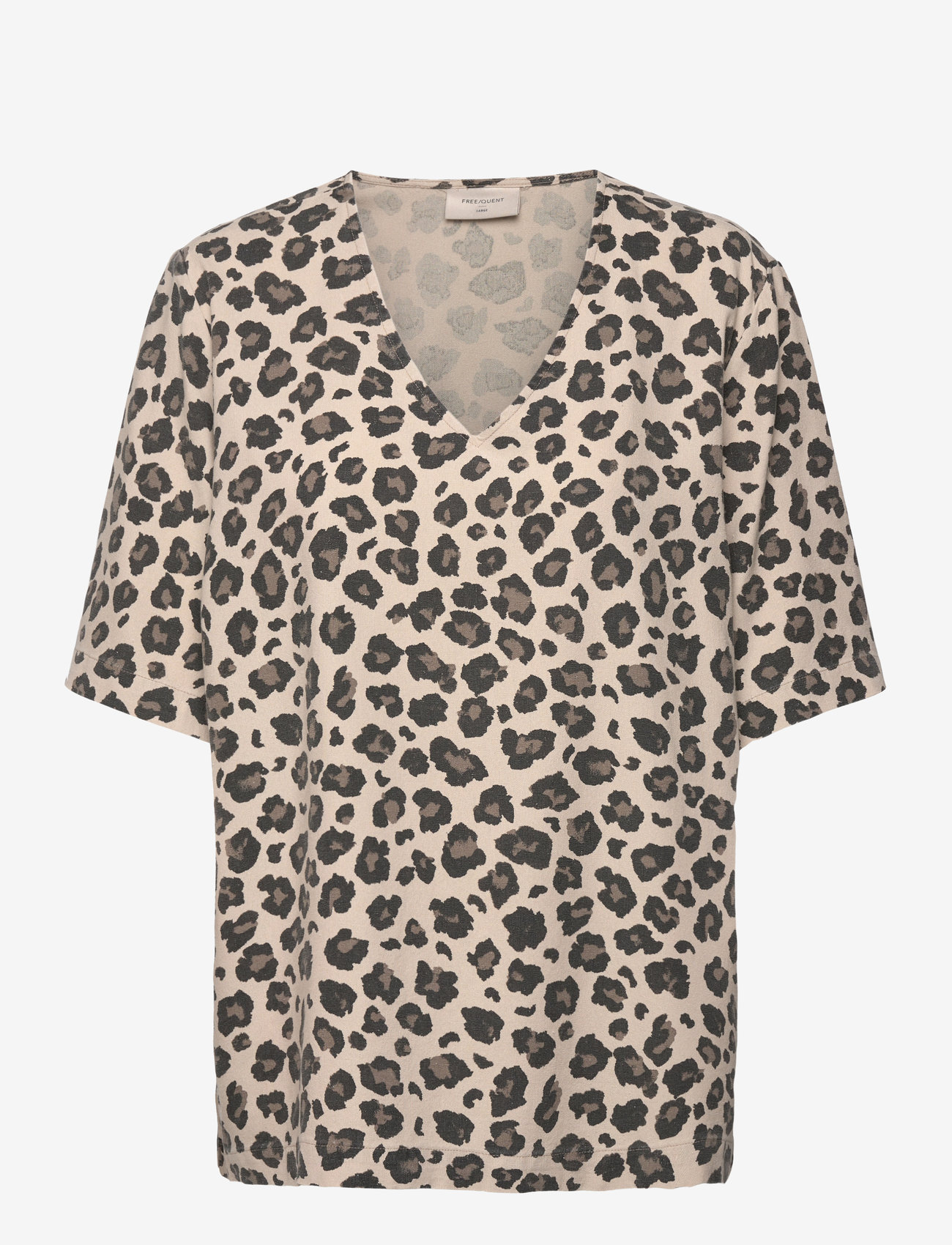 FREE/QUENT - Blouse  - sügisesed riided - sand melange w. black - 1