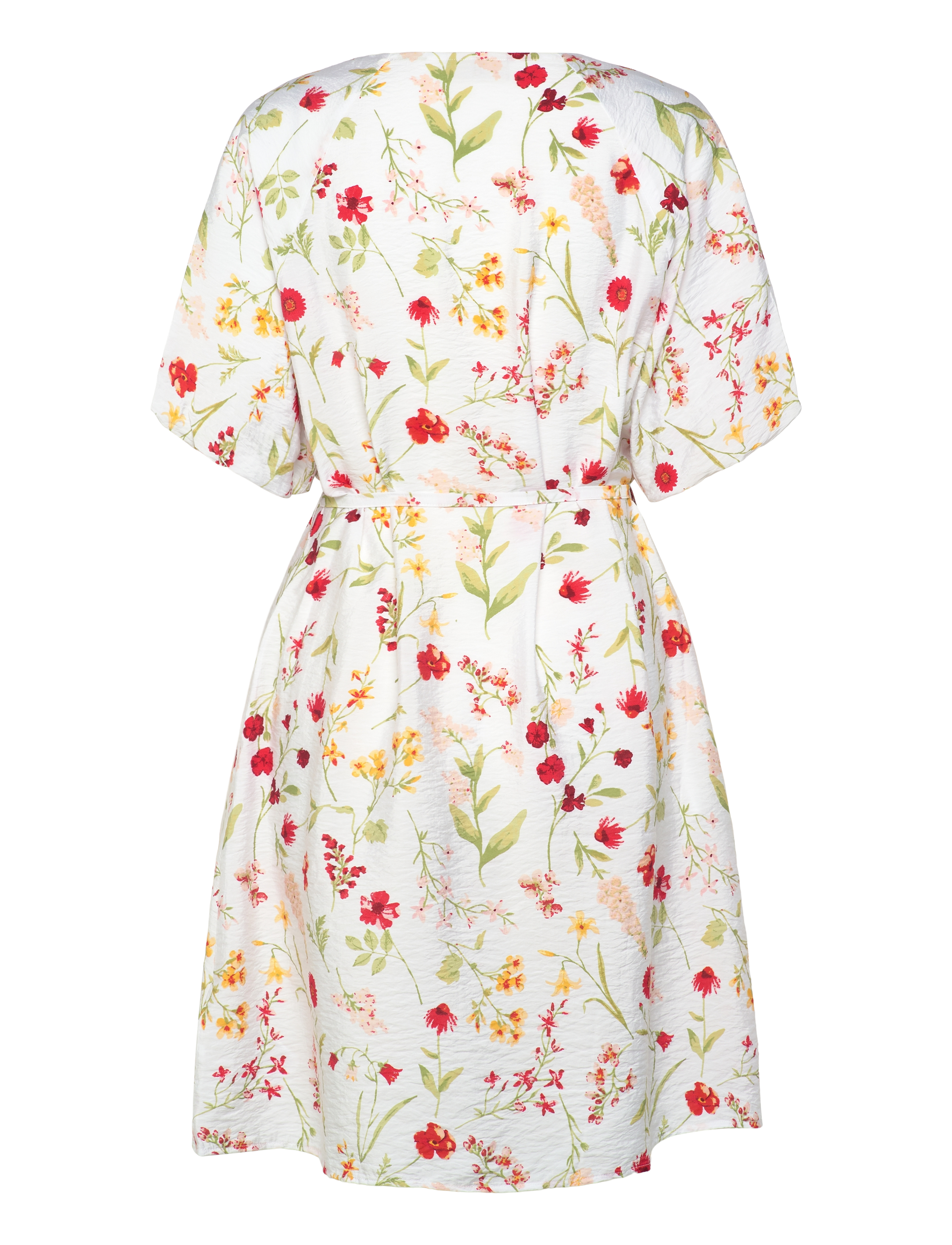 FREE/QUENT - Dress  - brilliant white w. hot coral - 2