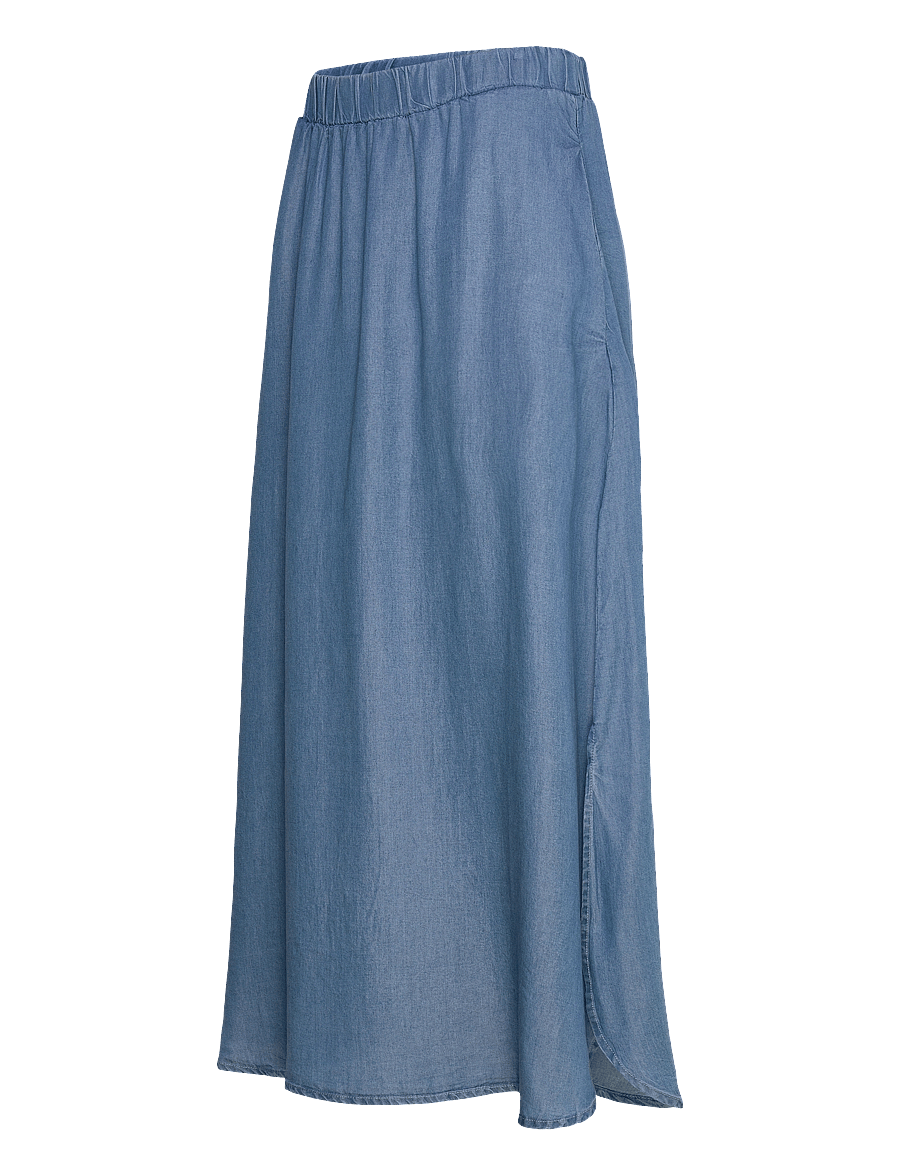 FREE/QUENT - FQCARLY-SKIRT - midi-röcke - medium blue denim - 2