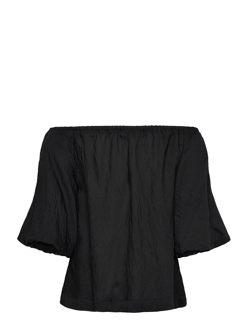 FREE/QUENT - Off-shoulder blouse - kurzämlige blusen - black - 1