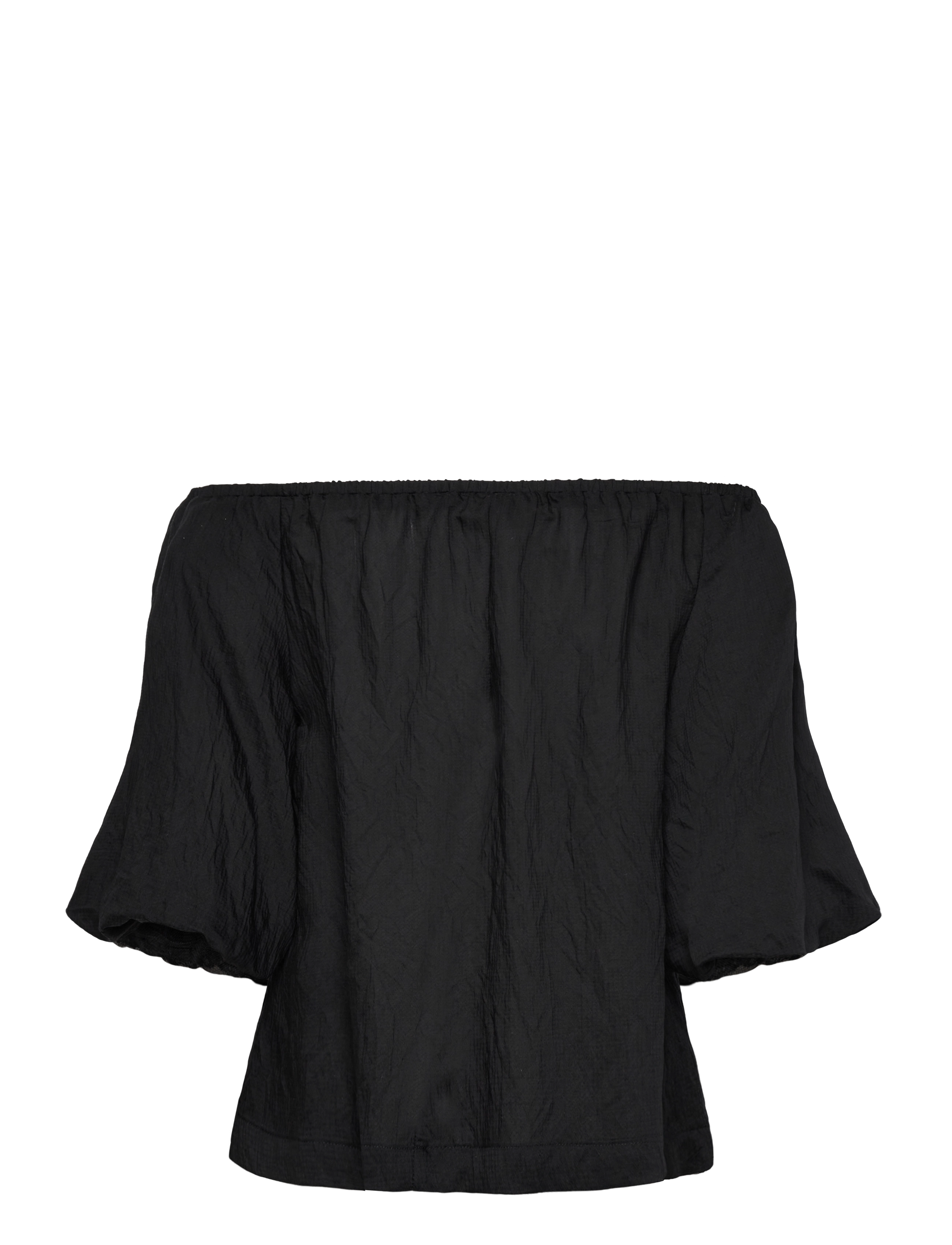 FREE/QUENT - Off-shoulder blouse  - short-sleeved blouses - black - 1