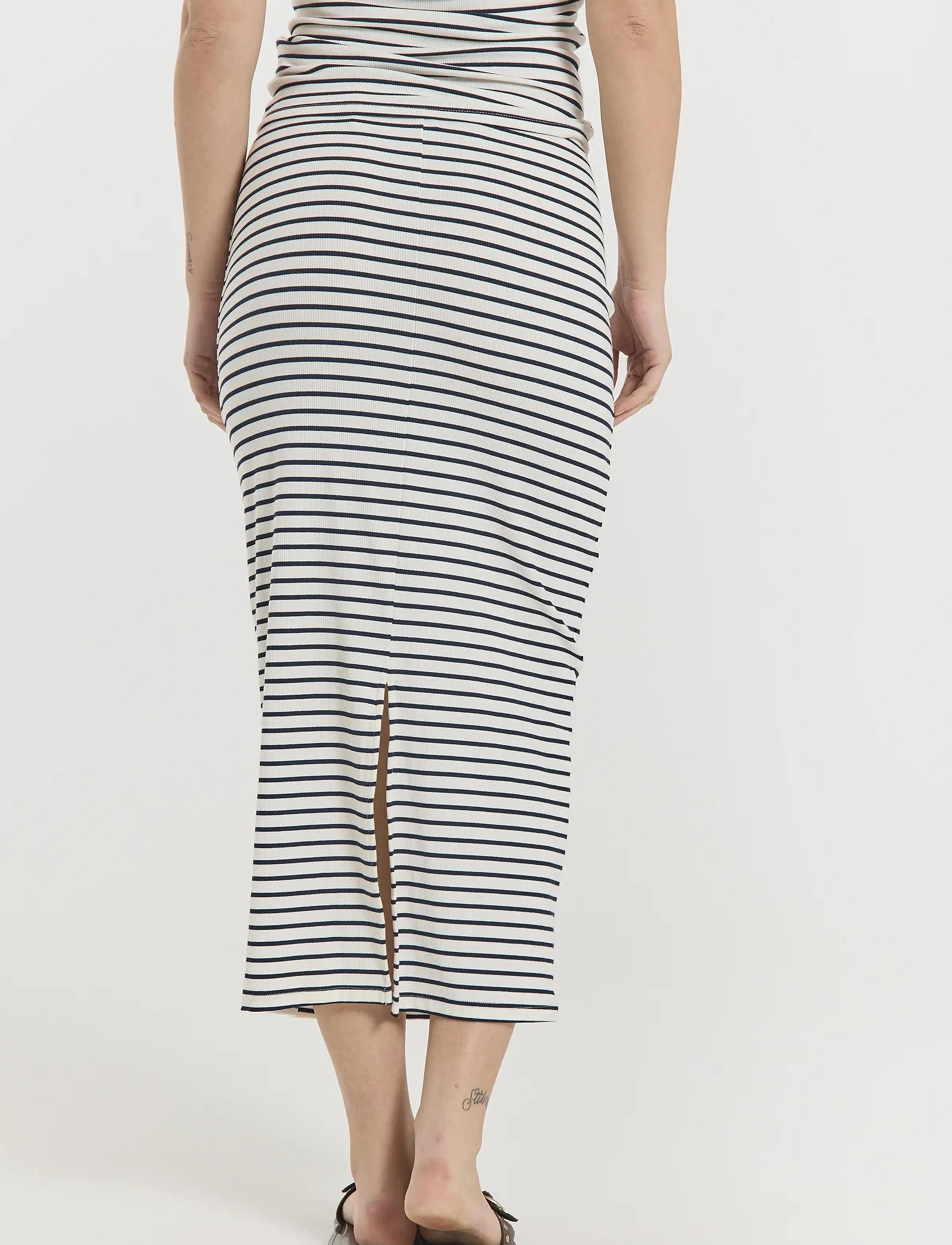 FREE/QUENT - FQZIA-SKIRT - midi-röcke - black w. brilliant white - 3