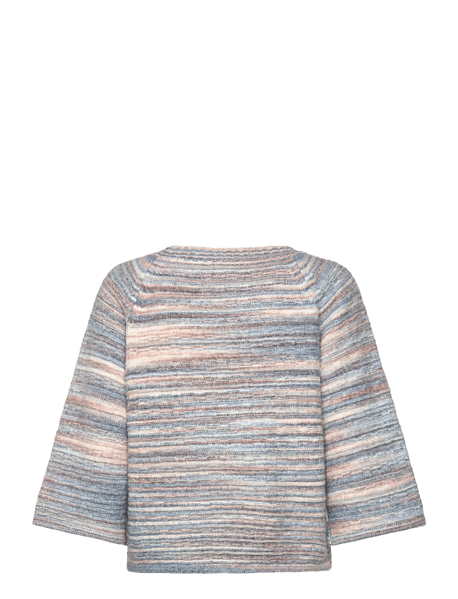 FREE/QUENT - Pullover - striktrøjer - star off-white w. baby blue - 2