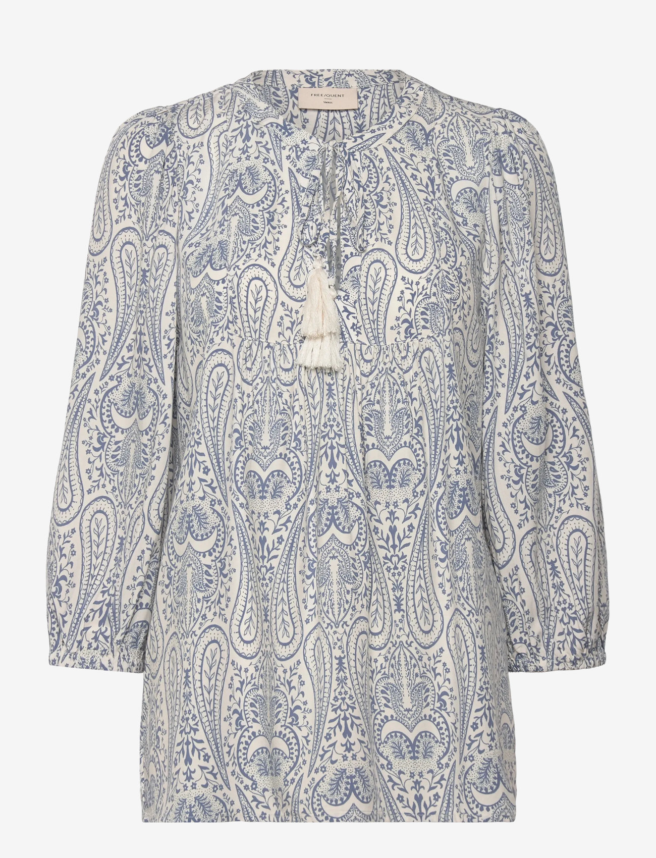 FREE/QUENT - Blouse - långärmade blusar - rainy day w. vintage indigo - 0