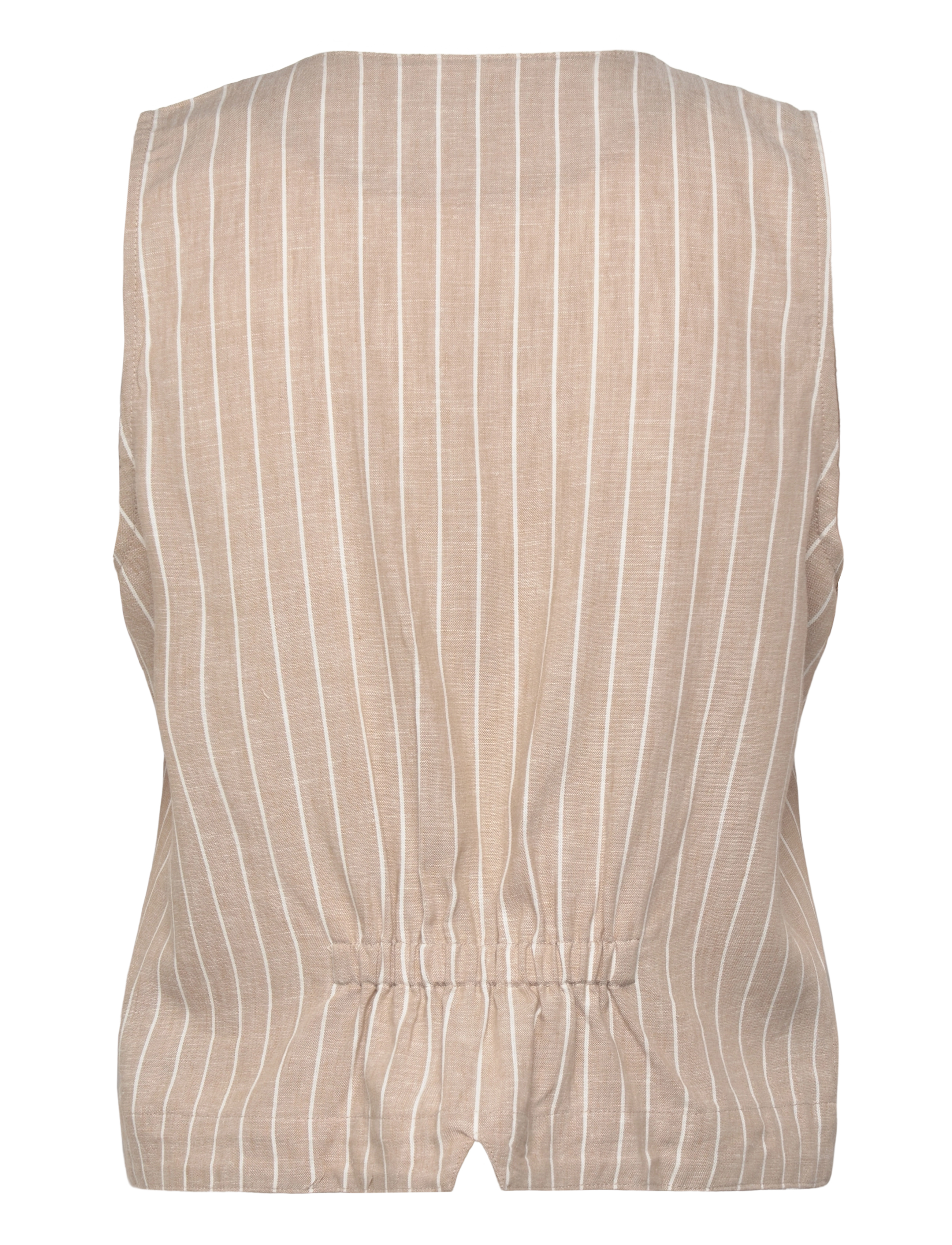 FREE/QUENT - Waistcoat from Freequent in a light material with stripes. The waistcoat is simp - sand mel w. star off-white - 2