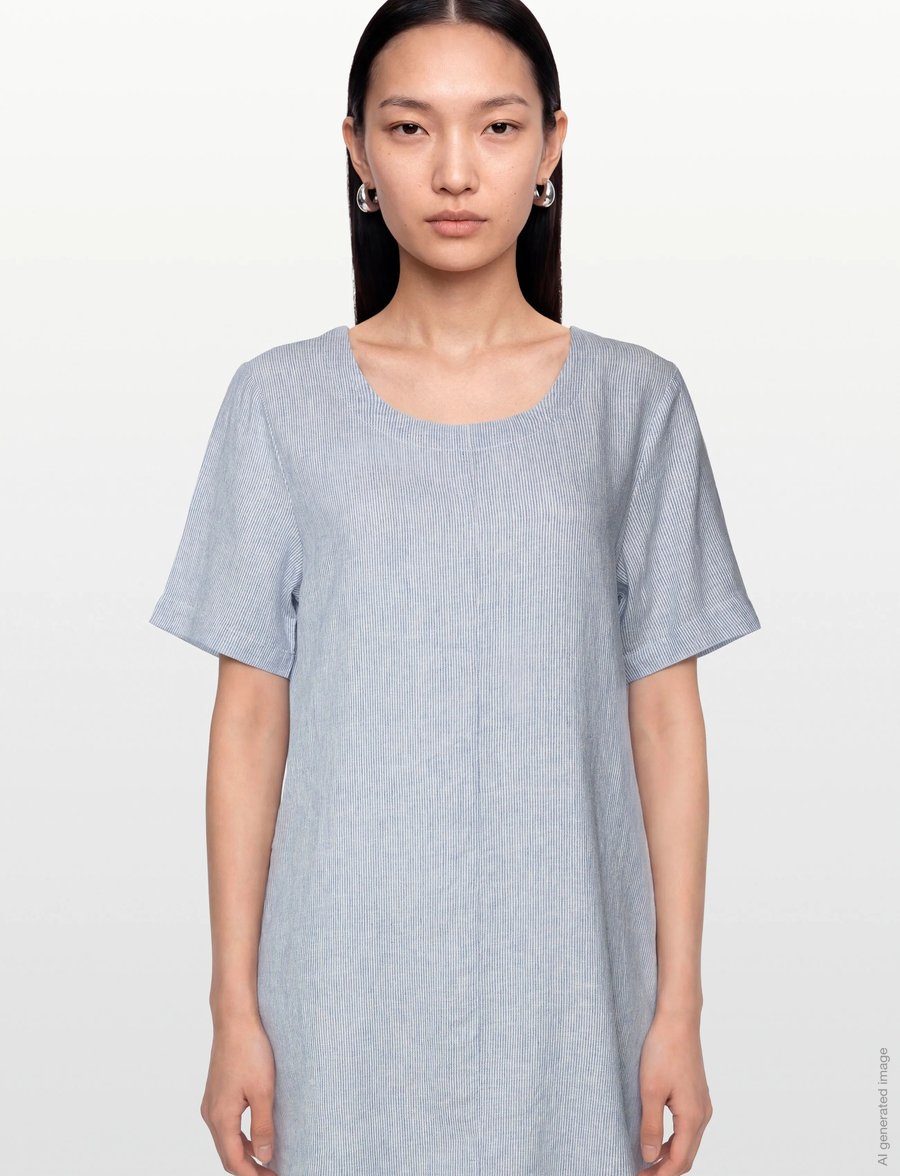 FREE/QUENT - FQLAVA-DRESS - sukienki koszulowe - ultramarine w. star off-white - 3