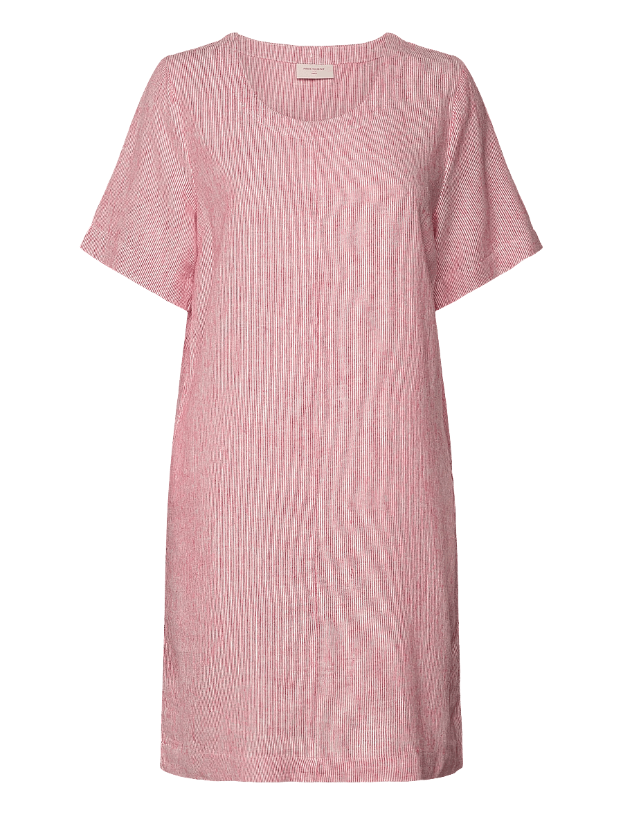 FREE/QUENT - FQLAVA-DRESS - sukienki koszulowe - true red w. star off-white - 0