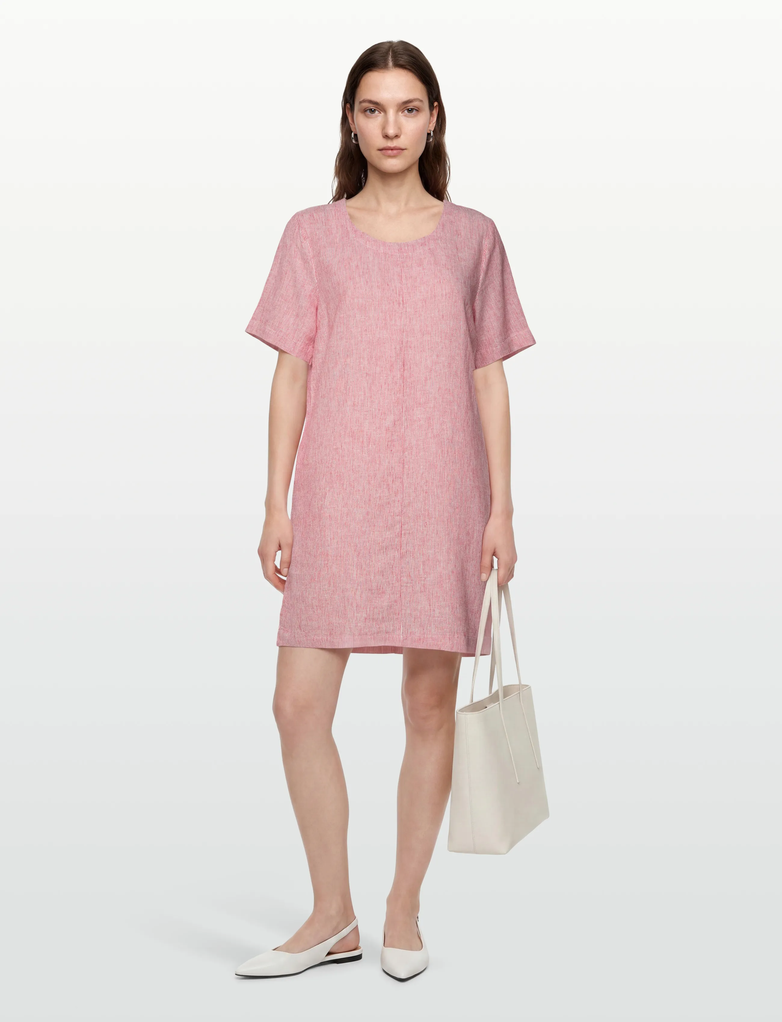 FREE/QUENT FQLAVA-DRESS - Sukienki krótkie - TRUE RED W. STAR OFF-WHITE / red