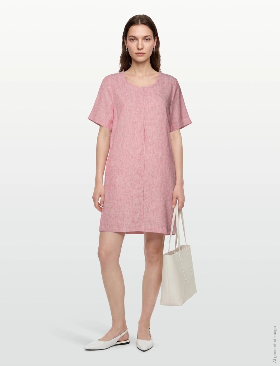 FREE/QUENT - FQLAVA-DRESS - t-shirt-kleider - true red w. star off-white - 0