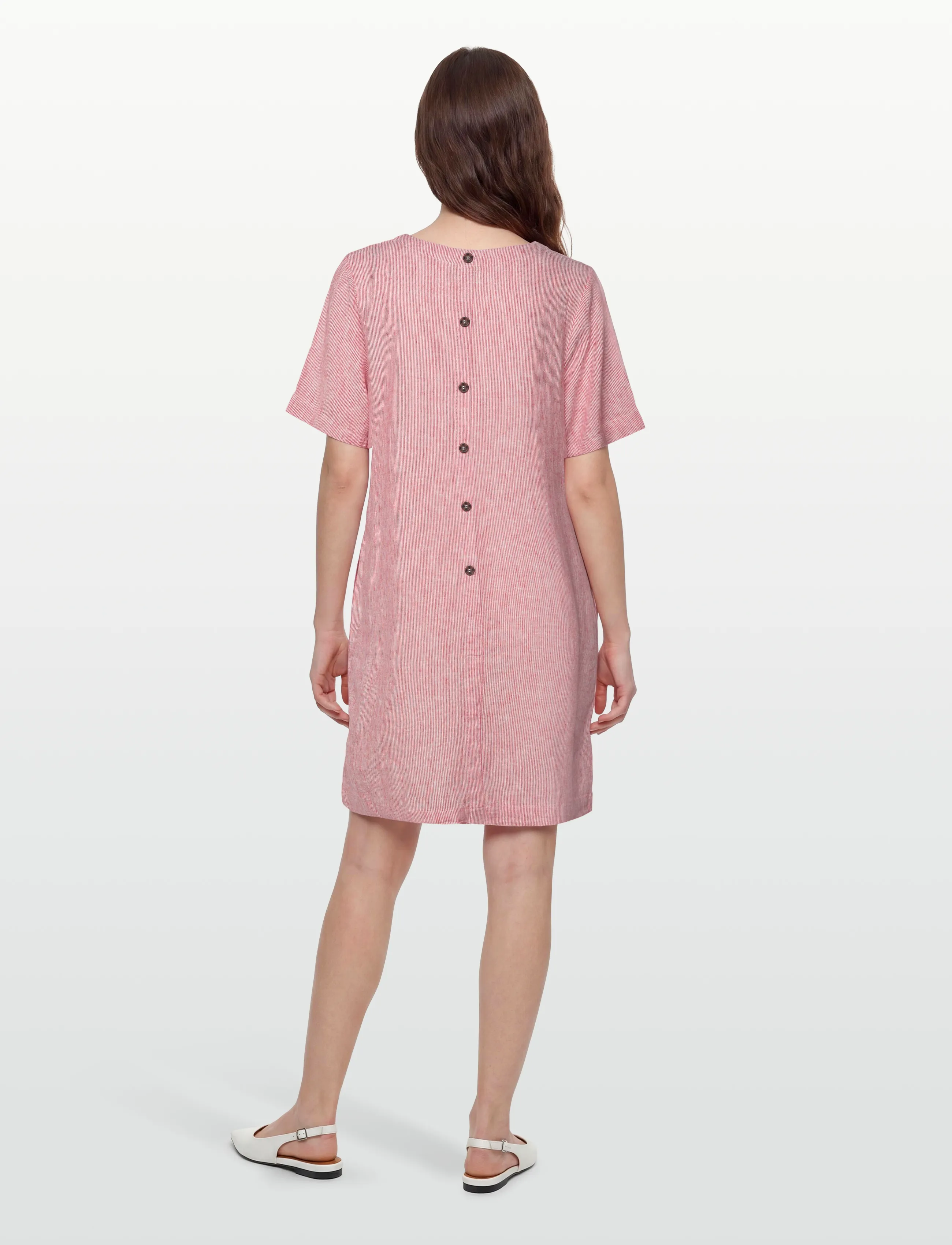 FREE/QUENT - FQLAVA-DRESS - t-shirt-kleider - true red w. star off-white - 4
