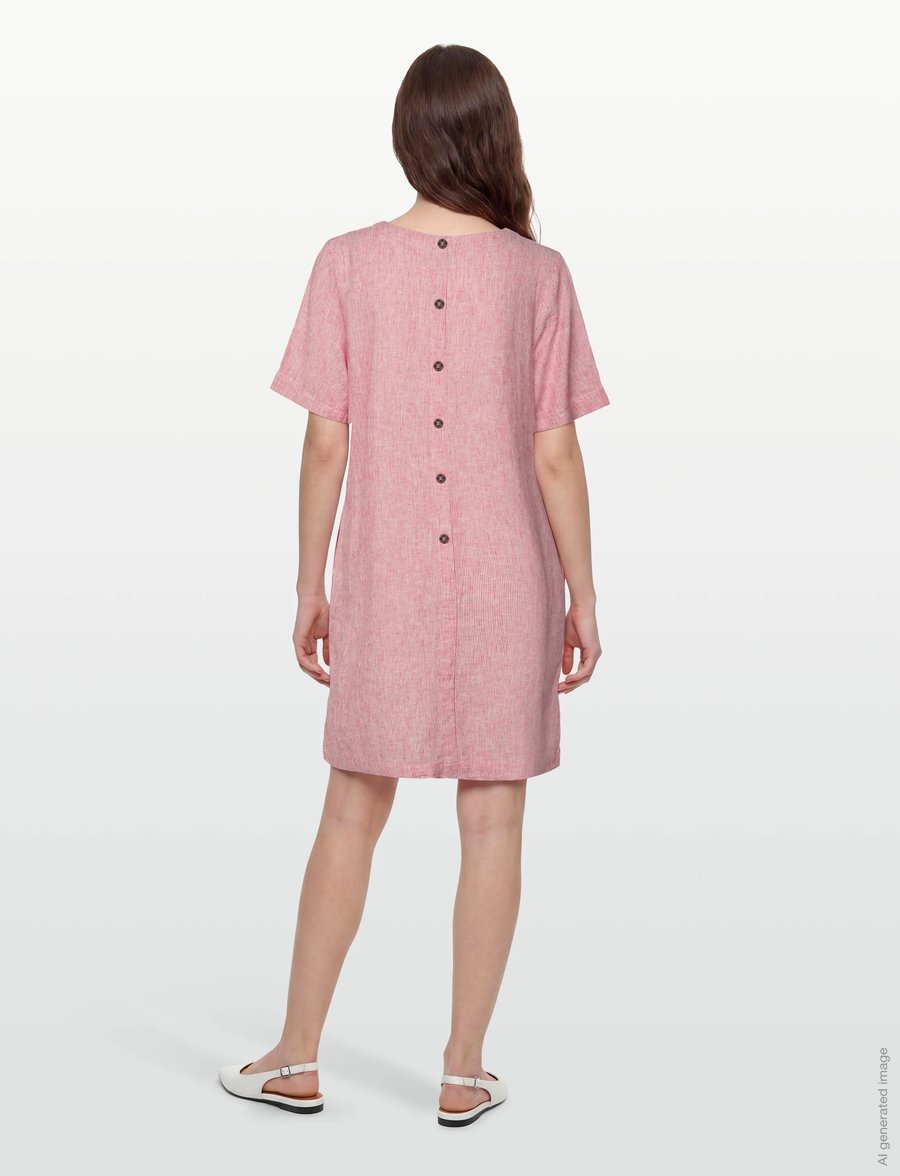 FREE/QUENT - FQLAVA-DRESS - t-shirt-kleider - true red w. star off-white - 4