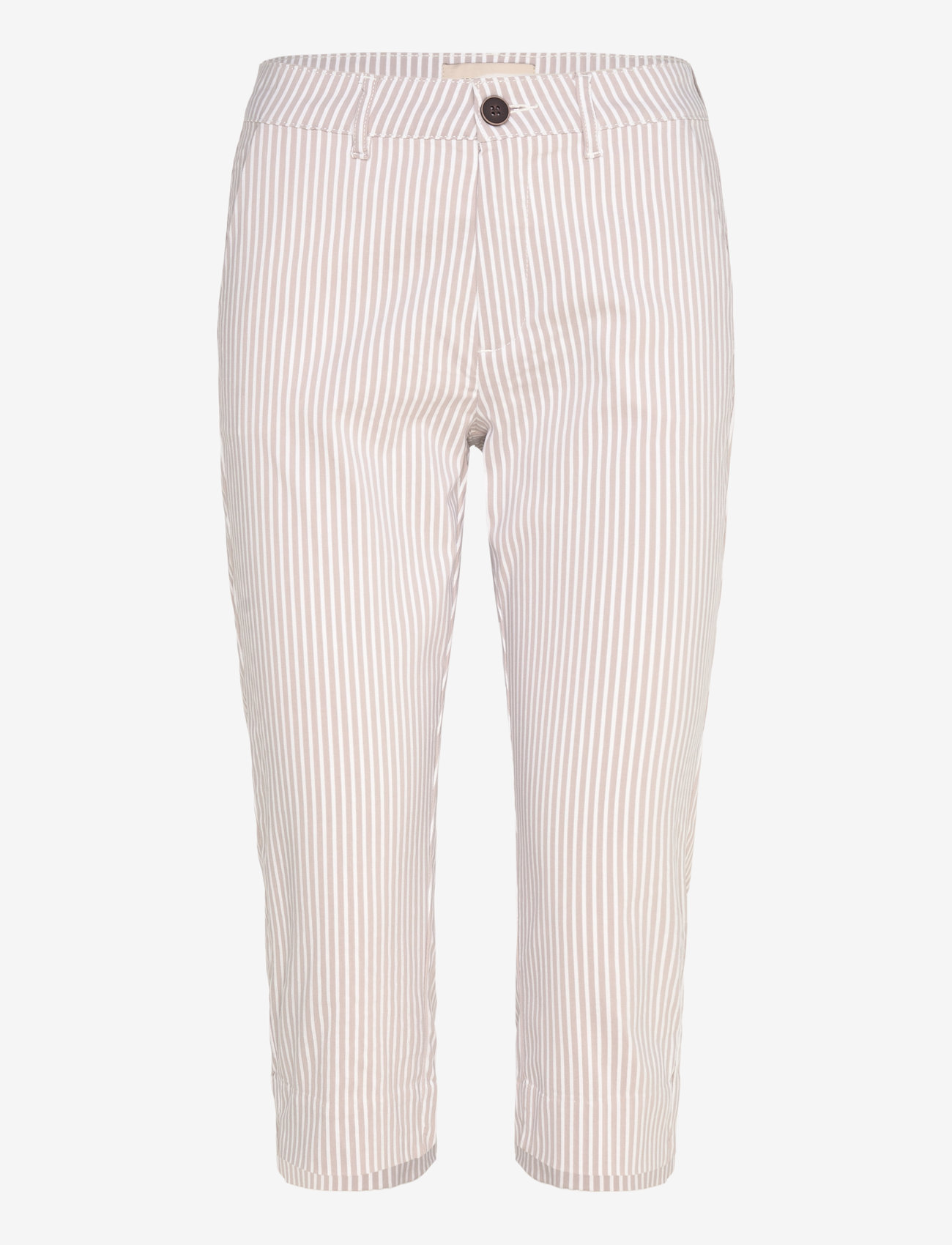 FREE/QUENT - Capri pants  - caprihose - simply taupe w. star off-white - 1