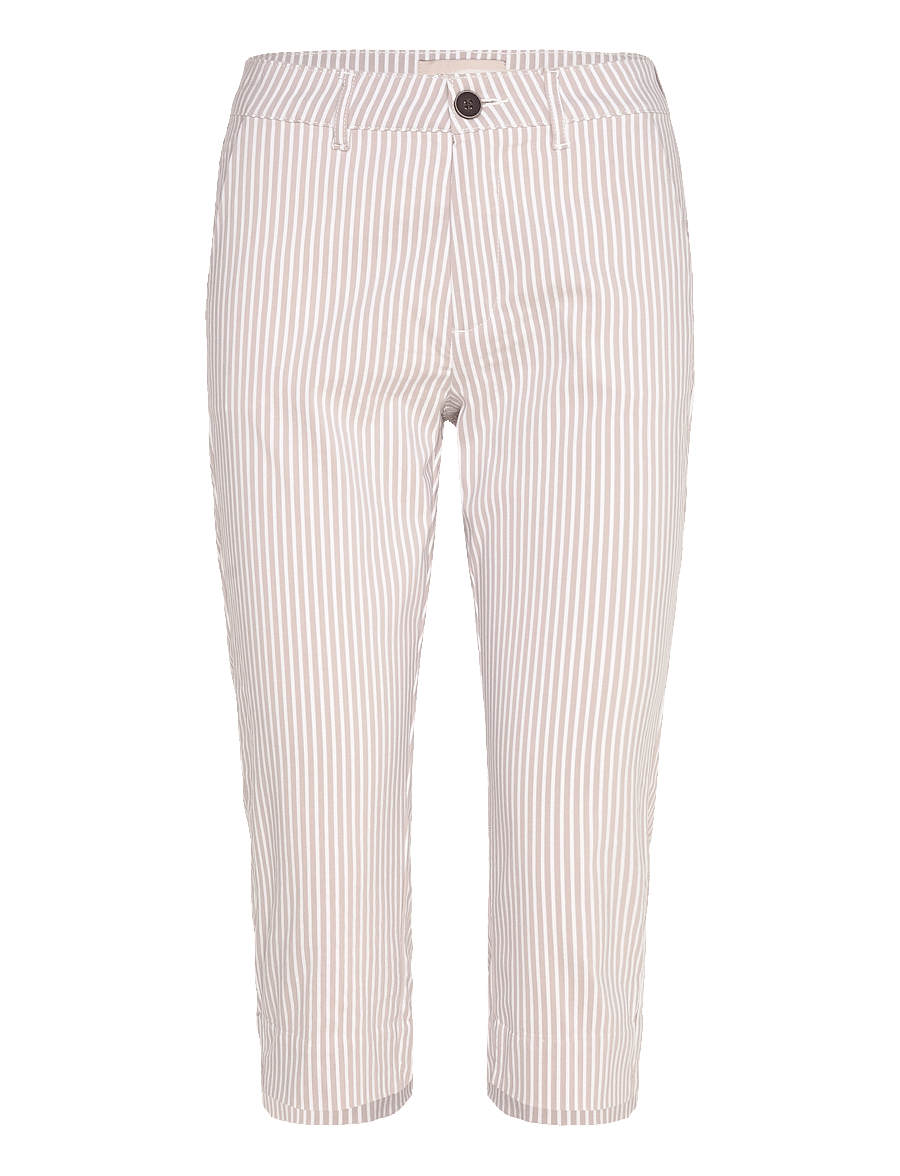 FREE/QUENT - Capri pants - simply taupe w. star off-white - 1