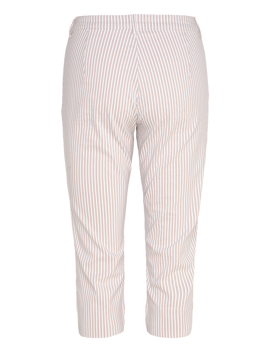 FREE/QUENT - Capri pants - simply taupe w. star off-white - 2