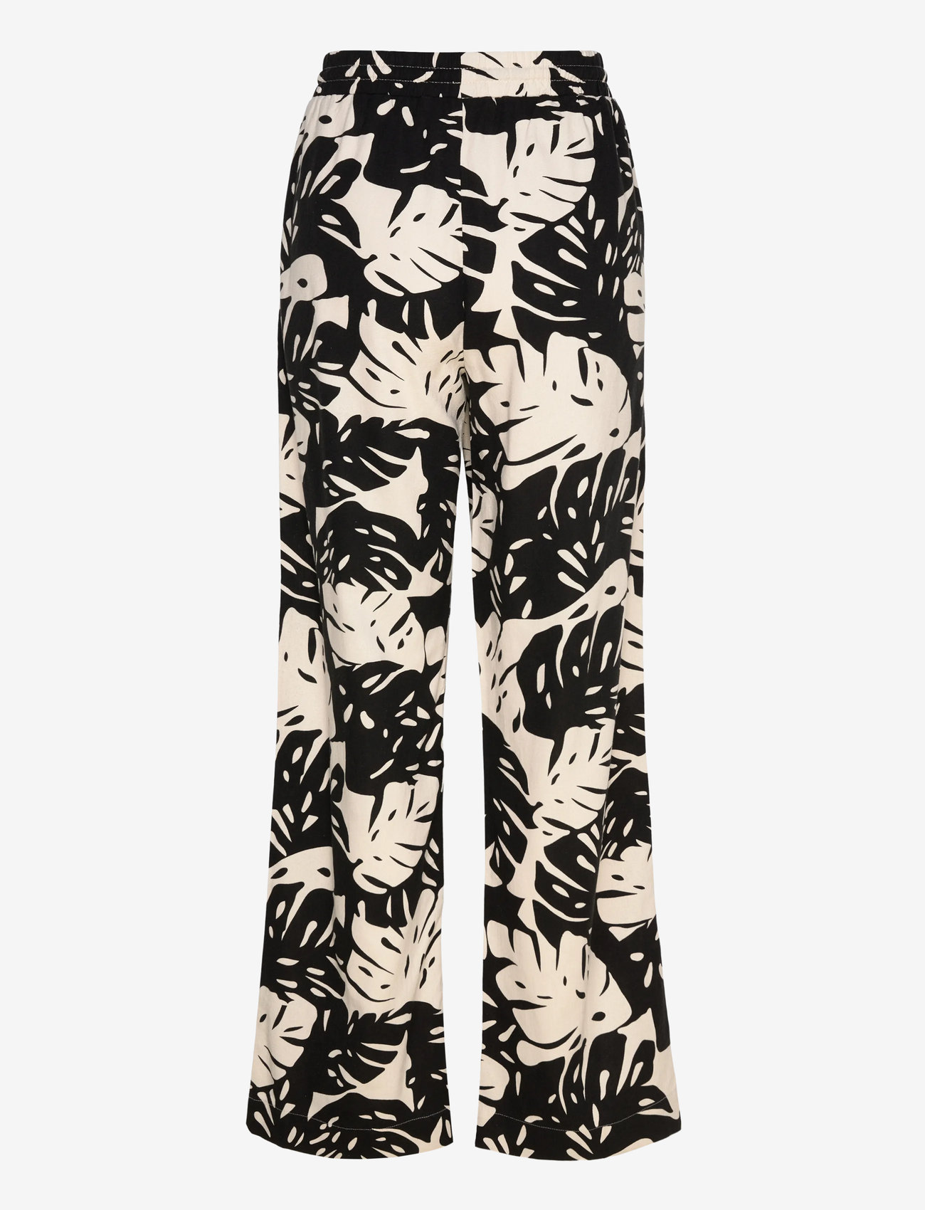 FREE/QUENT - Pants  - sirge säärega püksid - moonbeam w. black - 1