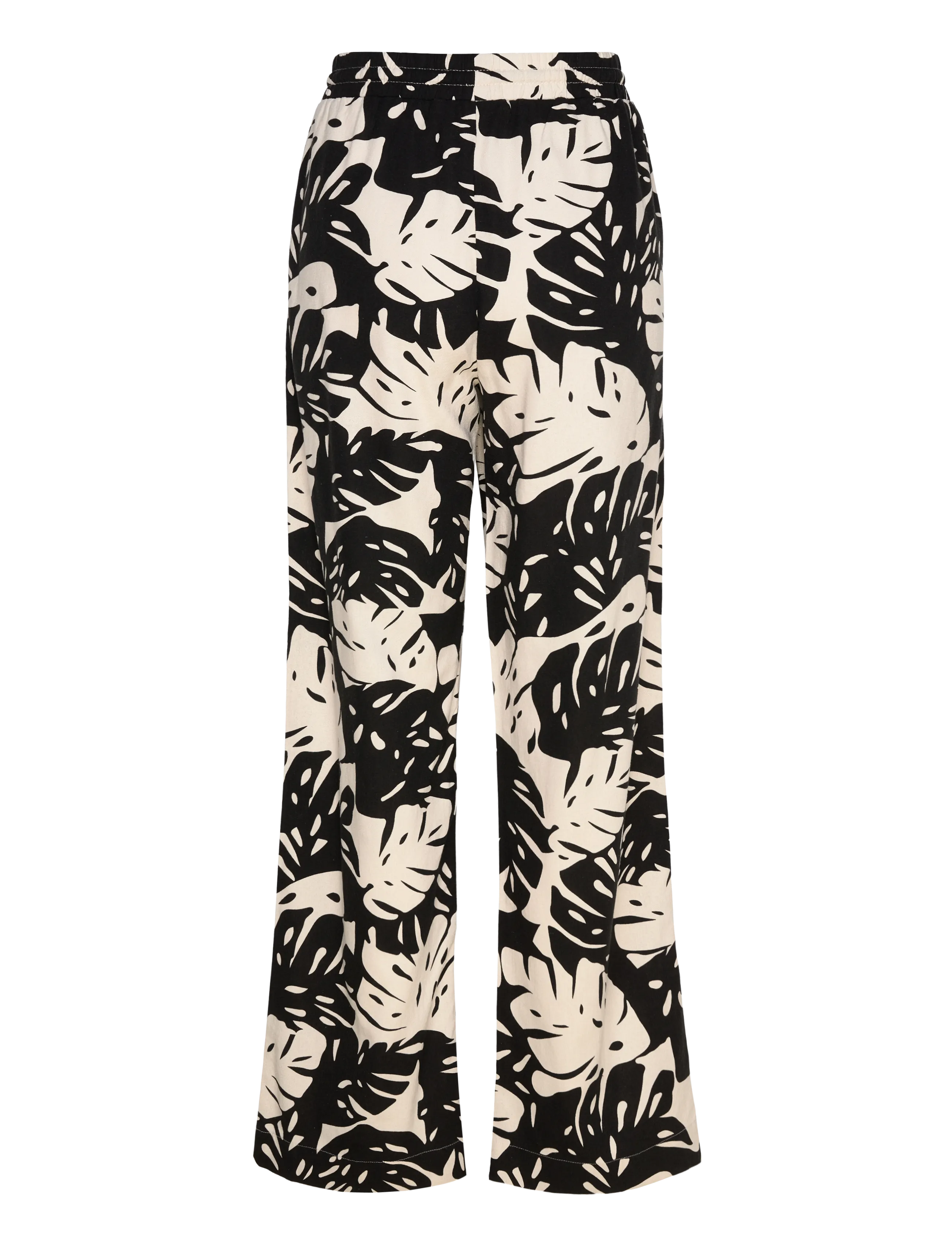 FREE/QUENT - Pants  - straight leg hosen - moonbeam w. black - 1