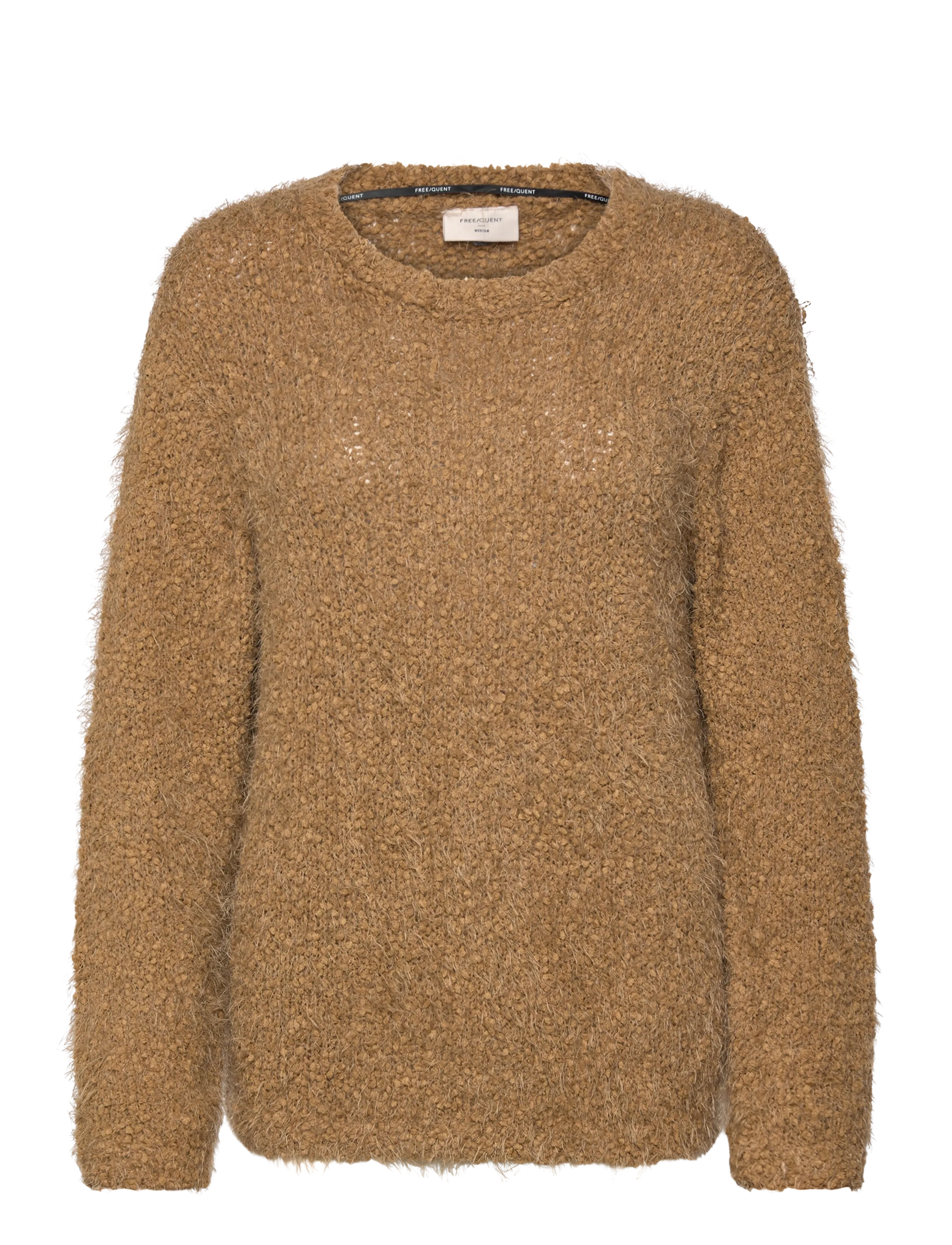 FREE/QUENT Pullover from Freequent in a super soft material with a knitted texture. Moreove - Tøj - ANTIQUE BRONZE / brown