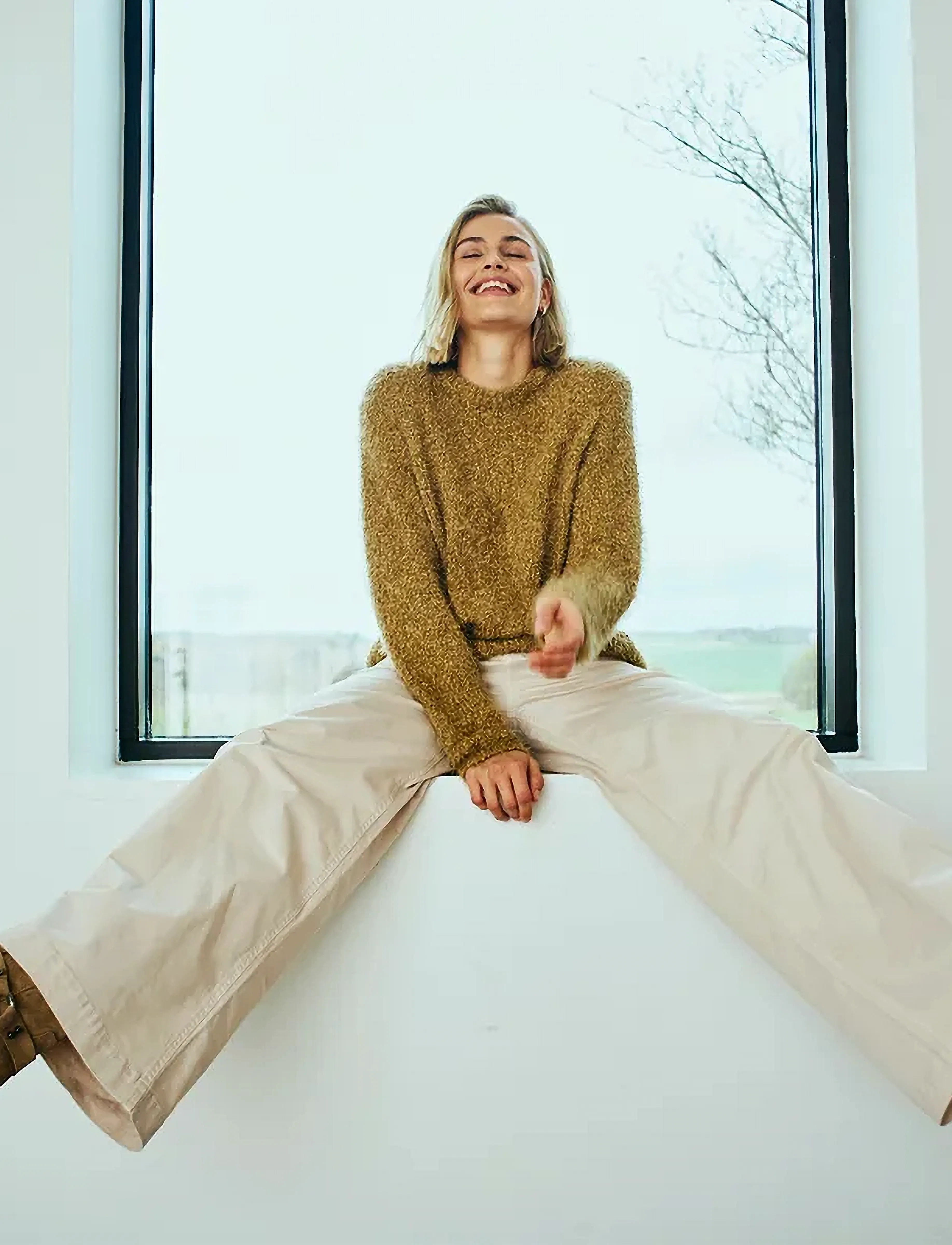 FREE/QUENT Pullover From Freequent In A Super Soft Material With A Knitted Texture. Moreove, M, Brown, Strik > Trøjer, Dame