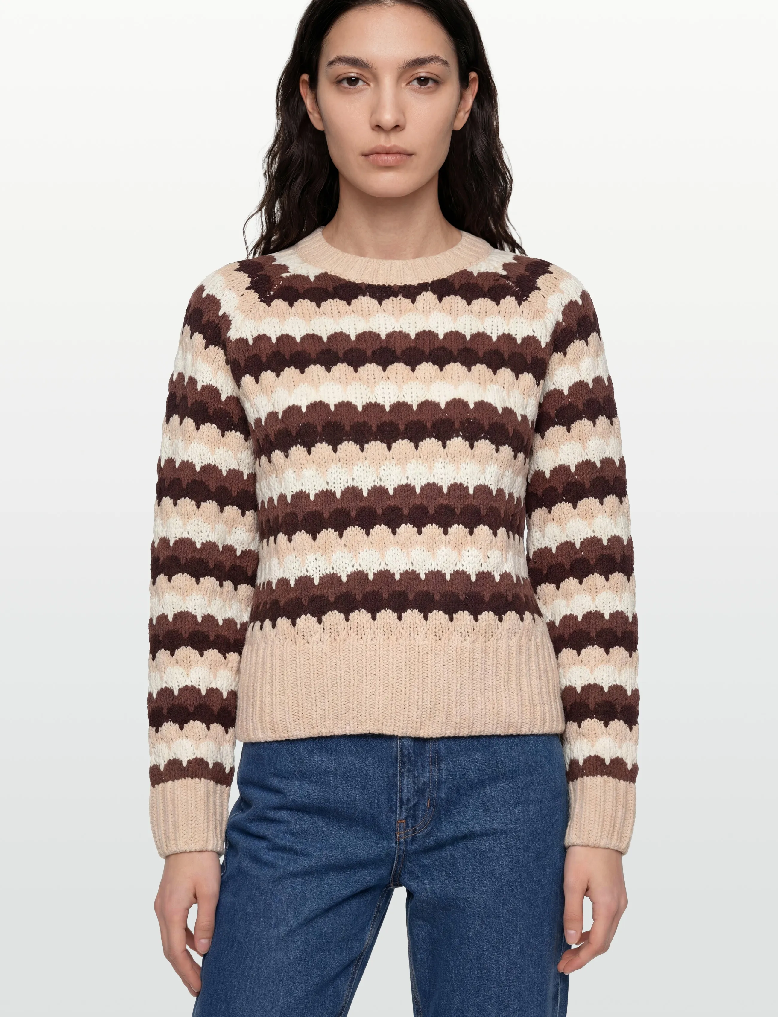 FREE/QUENT - Pullover - pullover - moonbeam w. coffee bean - 3