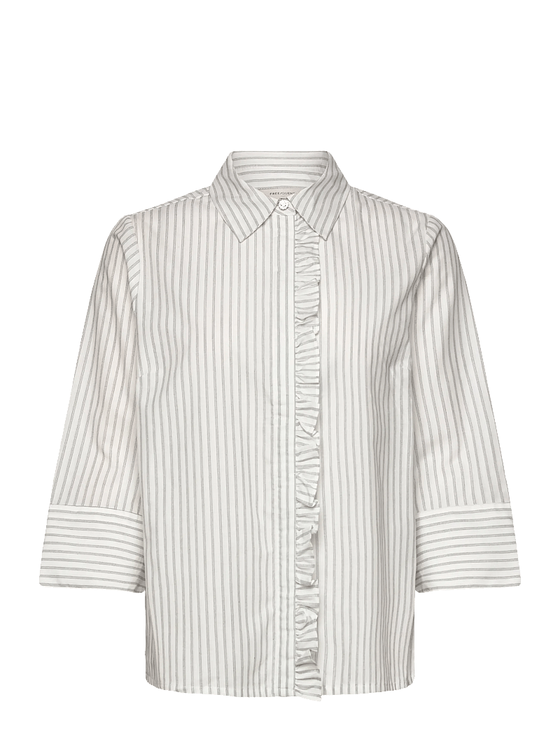 FREE/QUENT - Shirt - lühikeste varrukatega särgid - star off-white w. salute - 0