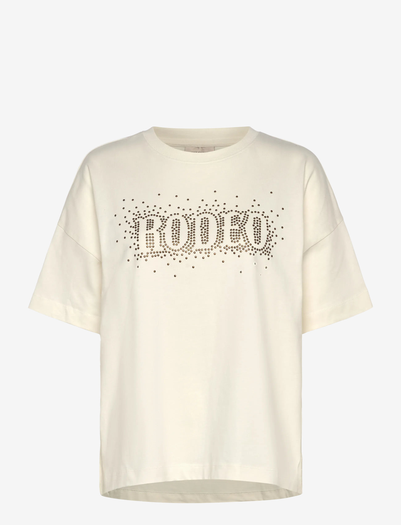 FREE/QUENT - FQCAROL-TEE - t-shirts - star off-white w brush bronz - 1