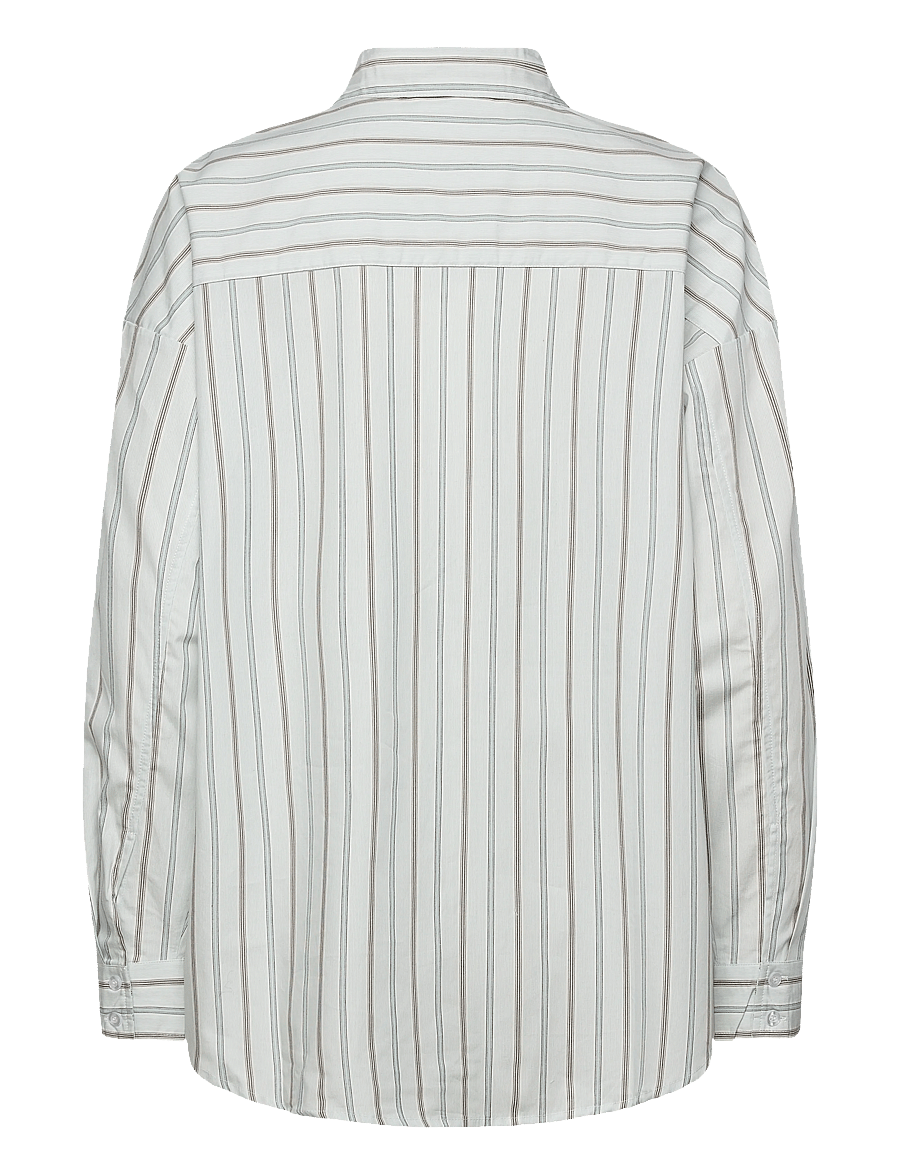 FREE/QUENT - FQERINA-SHIRT - long-sleeved shirts - star off-white w. baby blue - 2