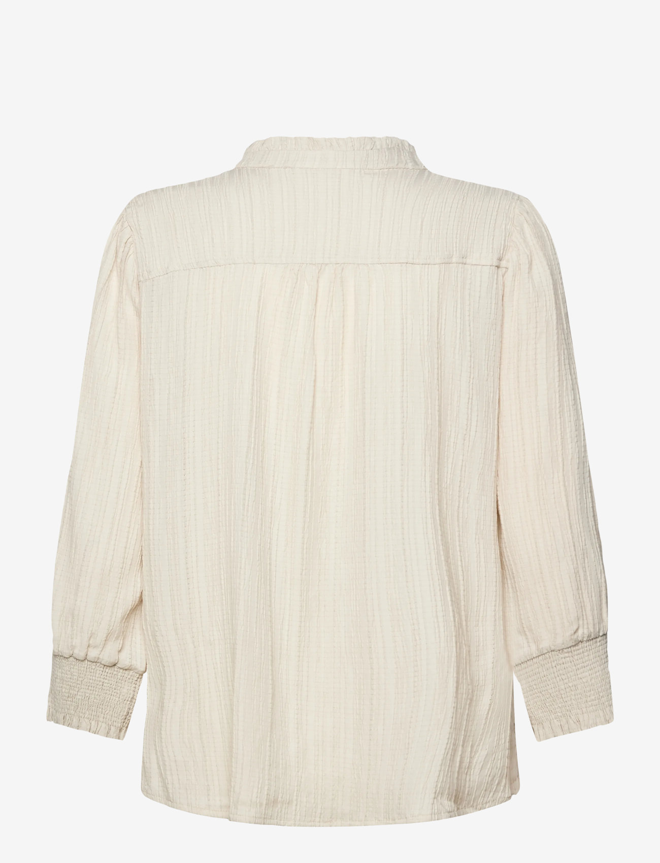 FREE/QUENT - Blouse from Freequent in a light material of recycled polyester with a fine text - langärmlige blusen - moonbeam - 1