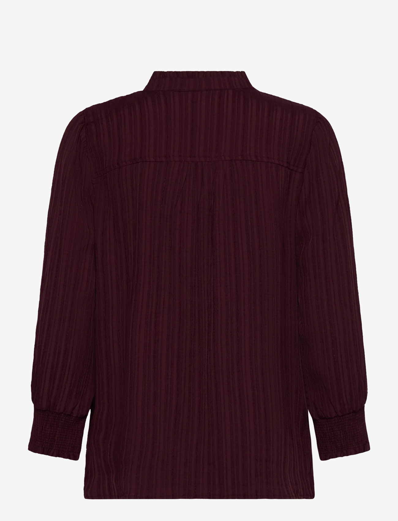 FREE/QUENT - Blouse from Freequent in a light material of recycled polyester with a fine text - langærmede bluser - port royale - 1