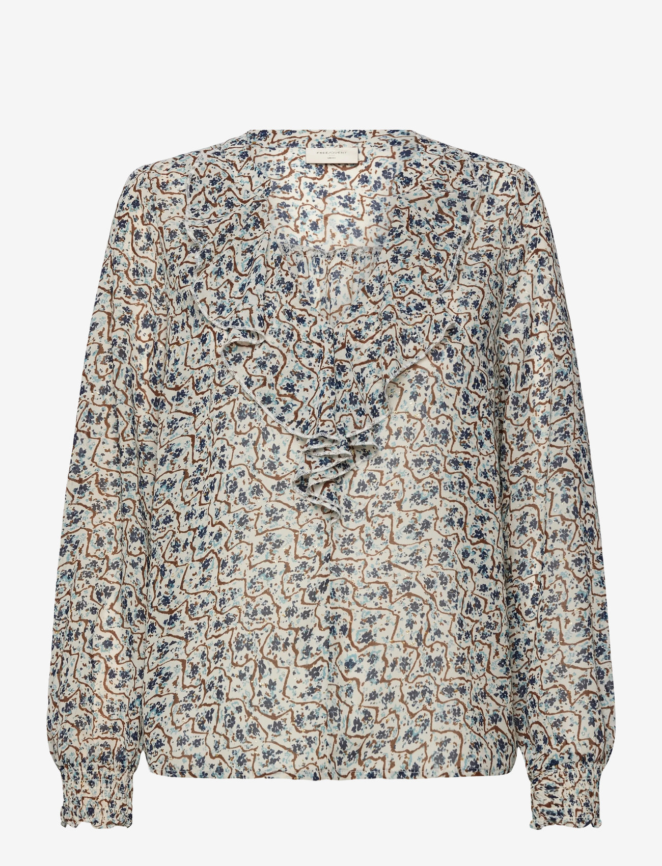 FREE/QUENT - FQSUS-BLOUSE - pikkade varrukatega pluusid - rainy day w. brittany blue - 0