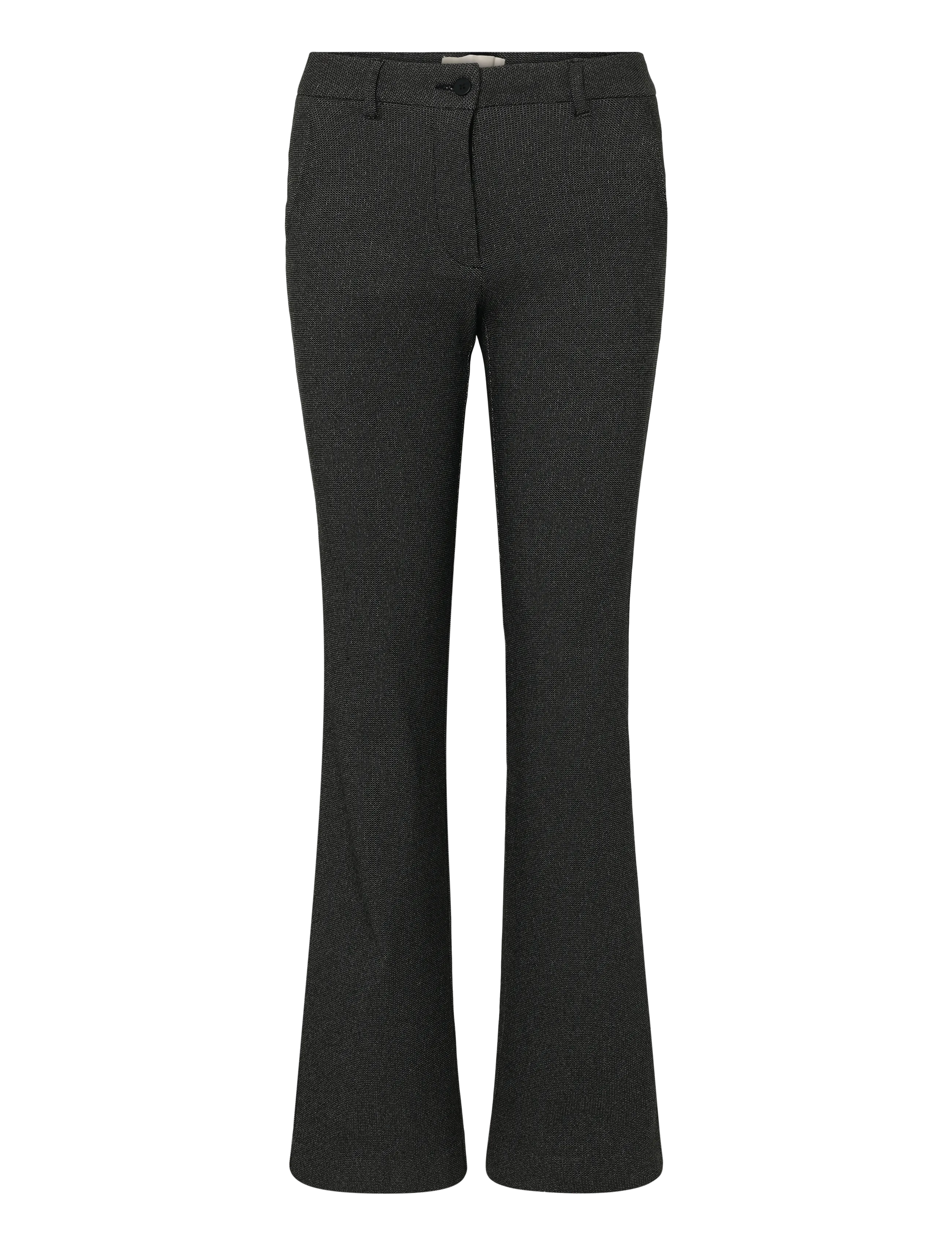 FREE/QUENT FQISADORA-PANTS - Trousers - BLACK W. STAR OFF-WHITE / black