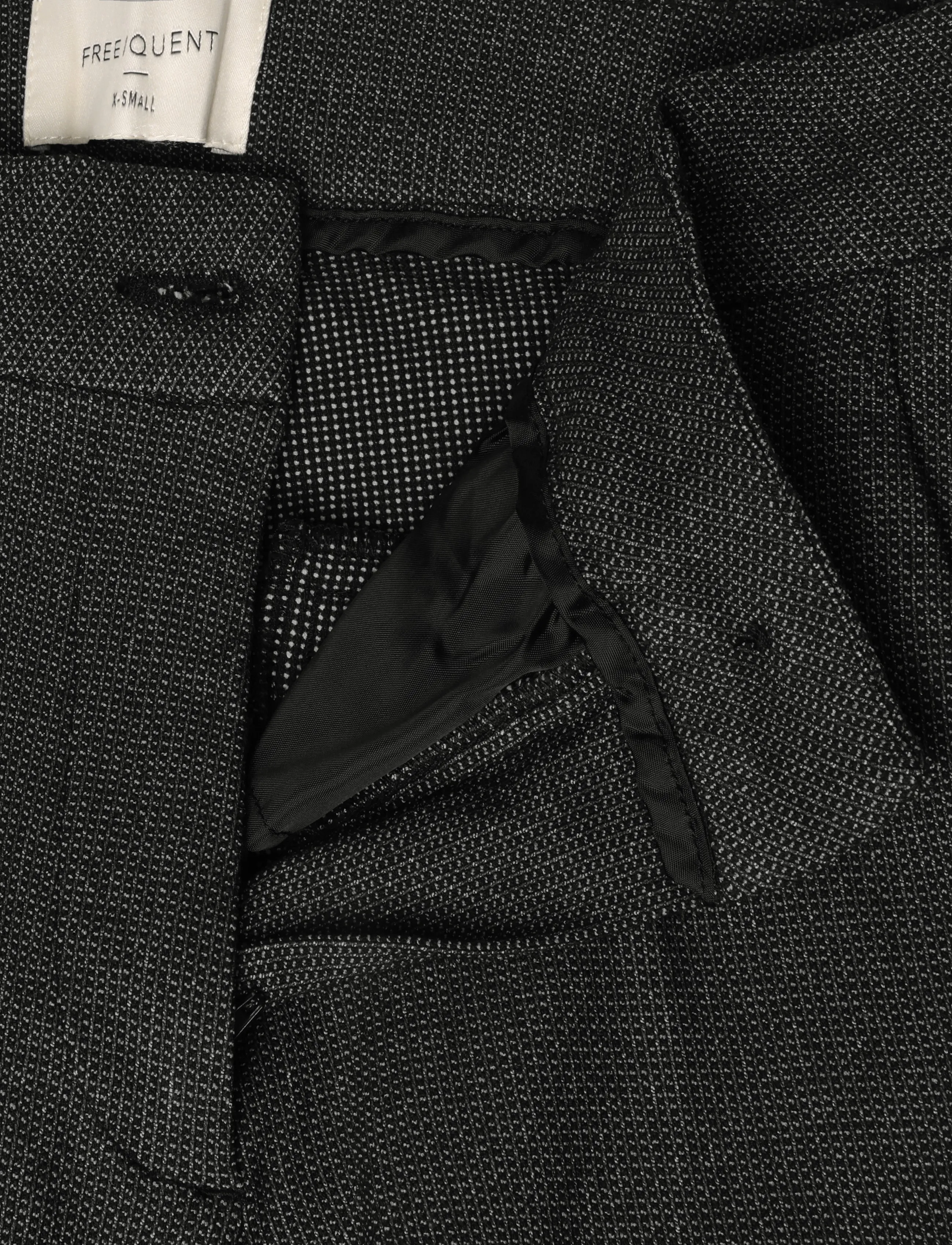FREE/QUENT - FQISADORA-PANTS - straight leg trousers - black w. star off-white - 2